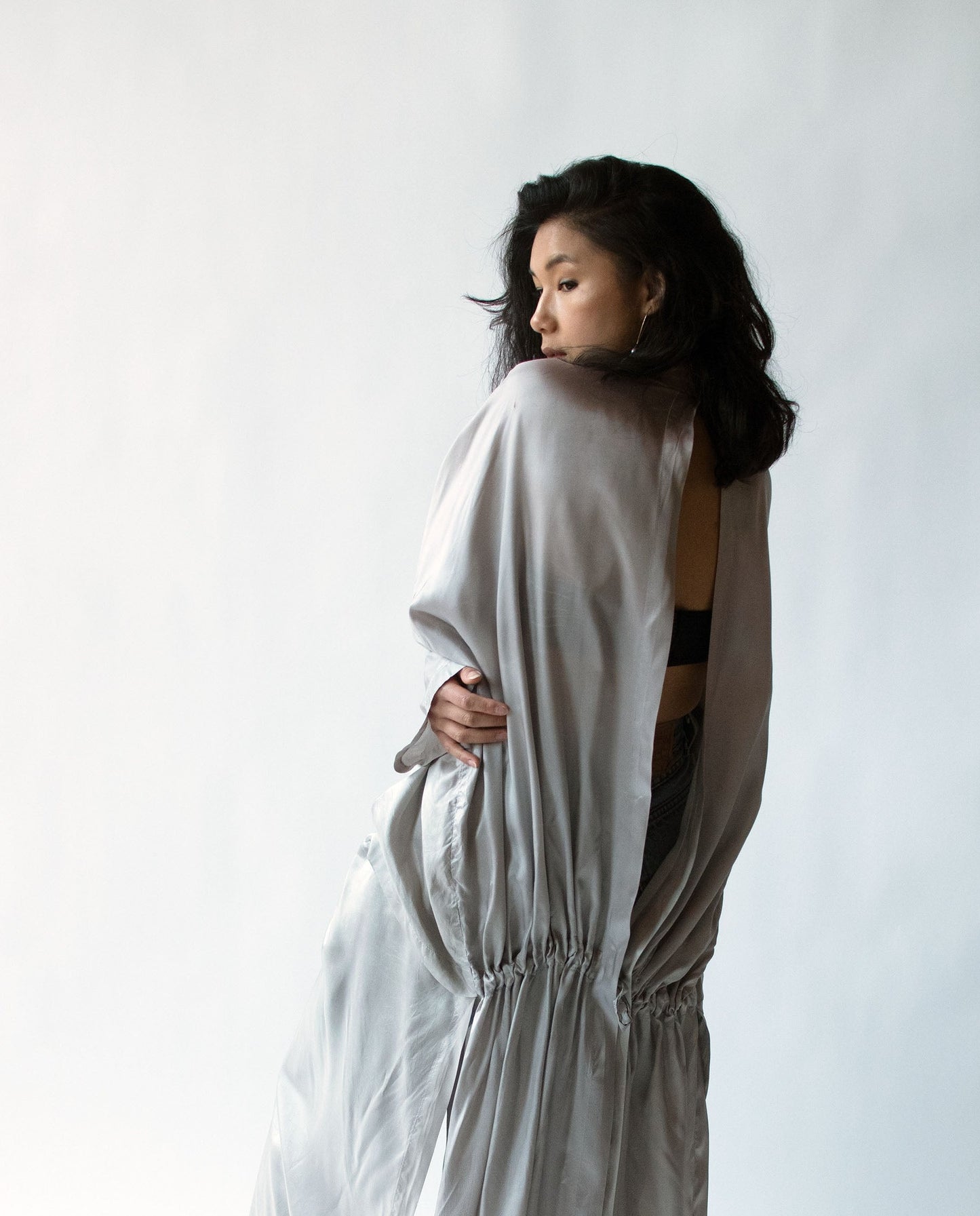 1980s Gray Open Back Jacket | Max Studio