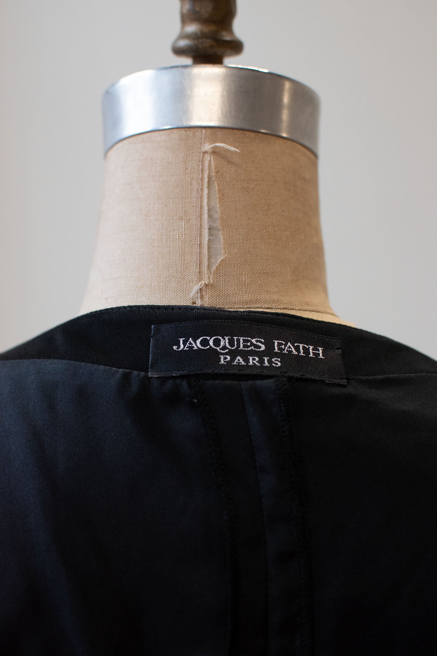 Black Ruched Gown | Jaques Fath