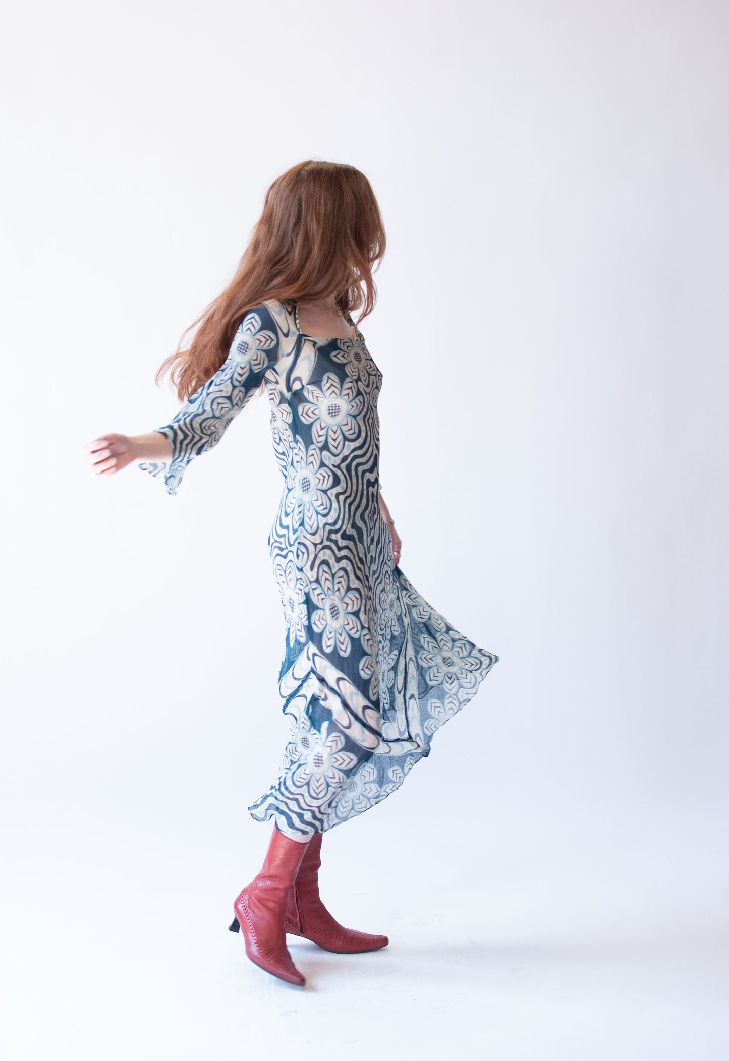 1970s Printed Chiffon Dress | Mysa