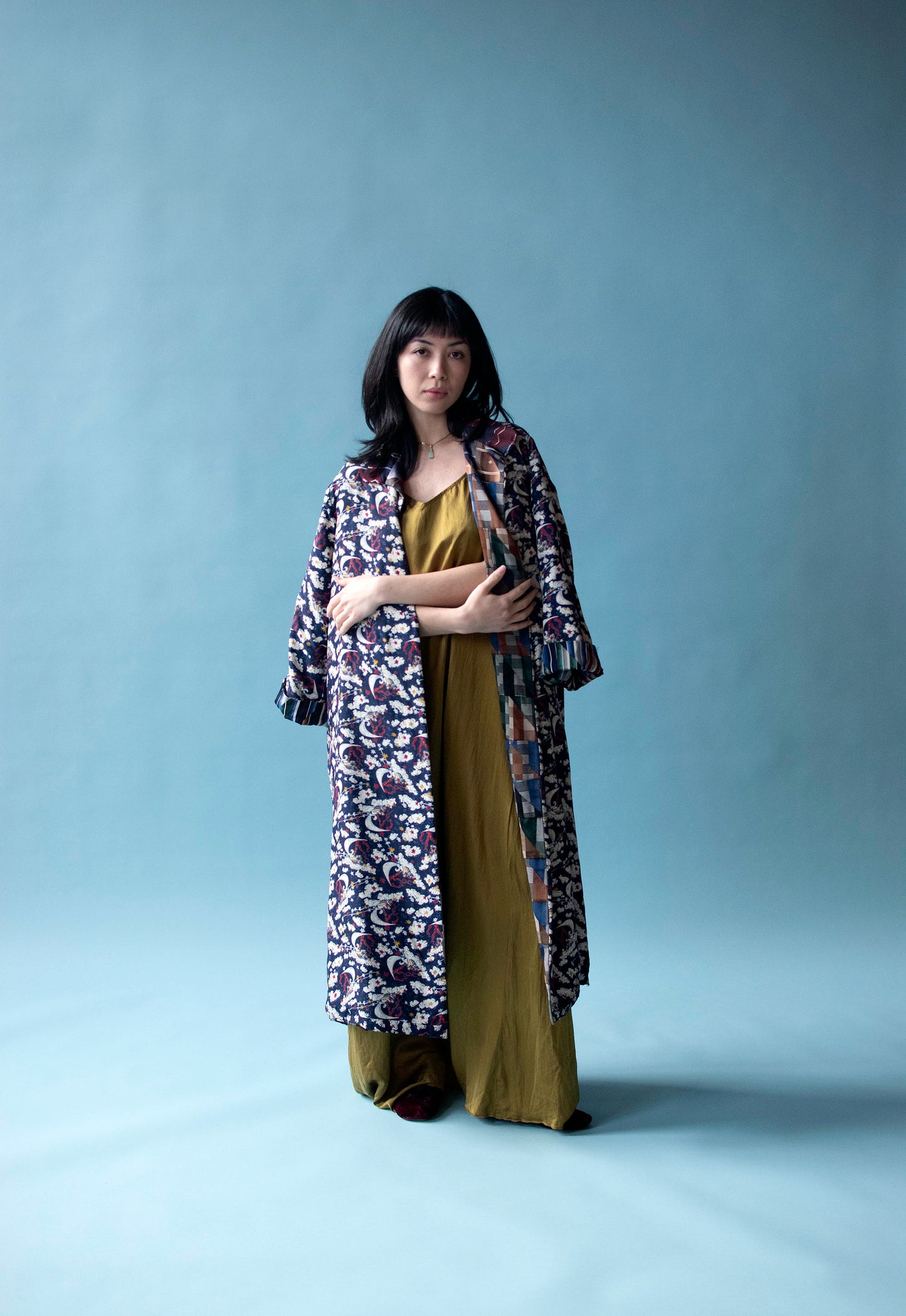 Bespoke Patchwork Tie / Celestial print Coat