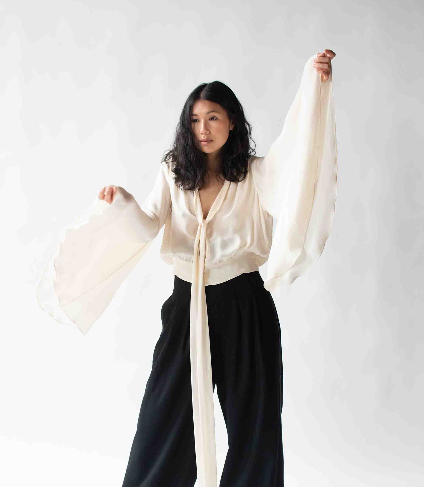 Wide Sleeve Silk Blouse | Jean Paul Gaultier