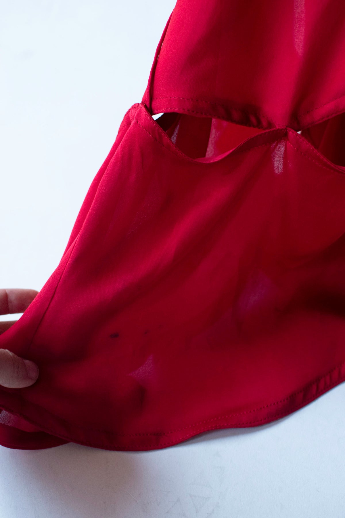 Red Silk Skirt | Yves Saint Laurent Rive Gauche FW 2003