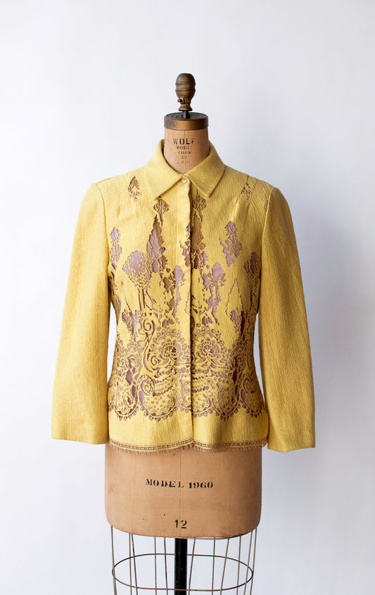 Mustard Lace Jacket | Christian Lacroix Bazar