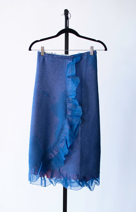 Pleated Periwinkle Skirt | Peplum Yoshiki Hishinuma