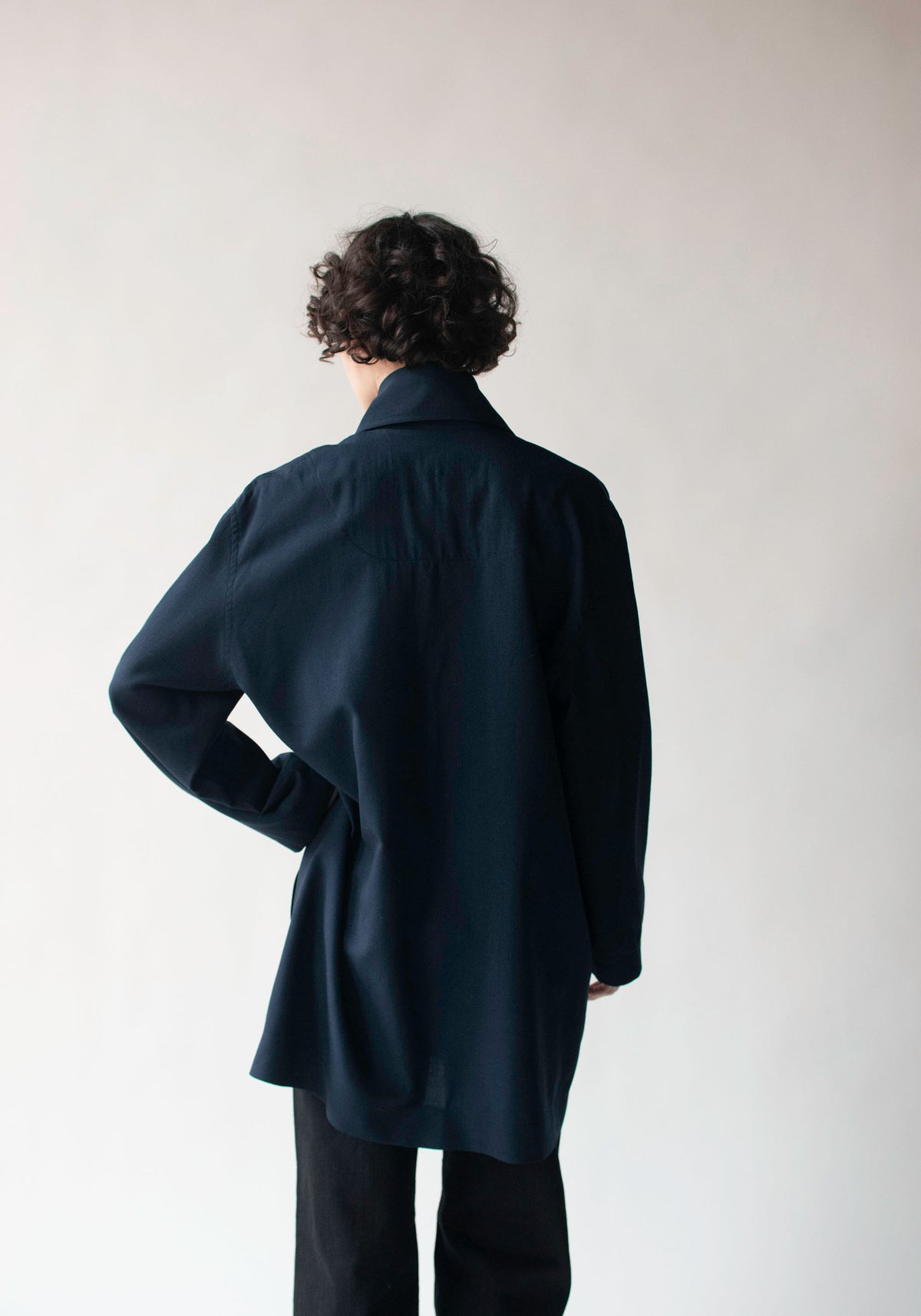 Navy Wool Jacket | Todd Oldham