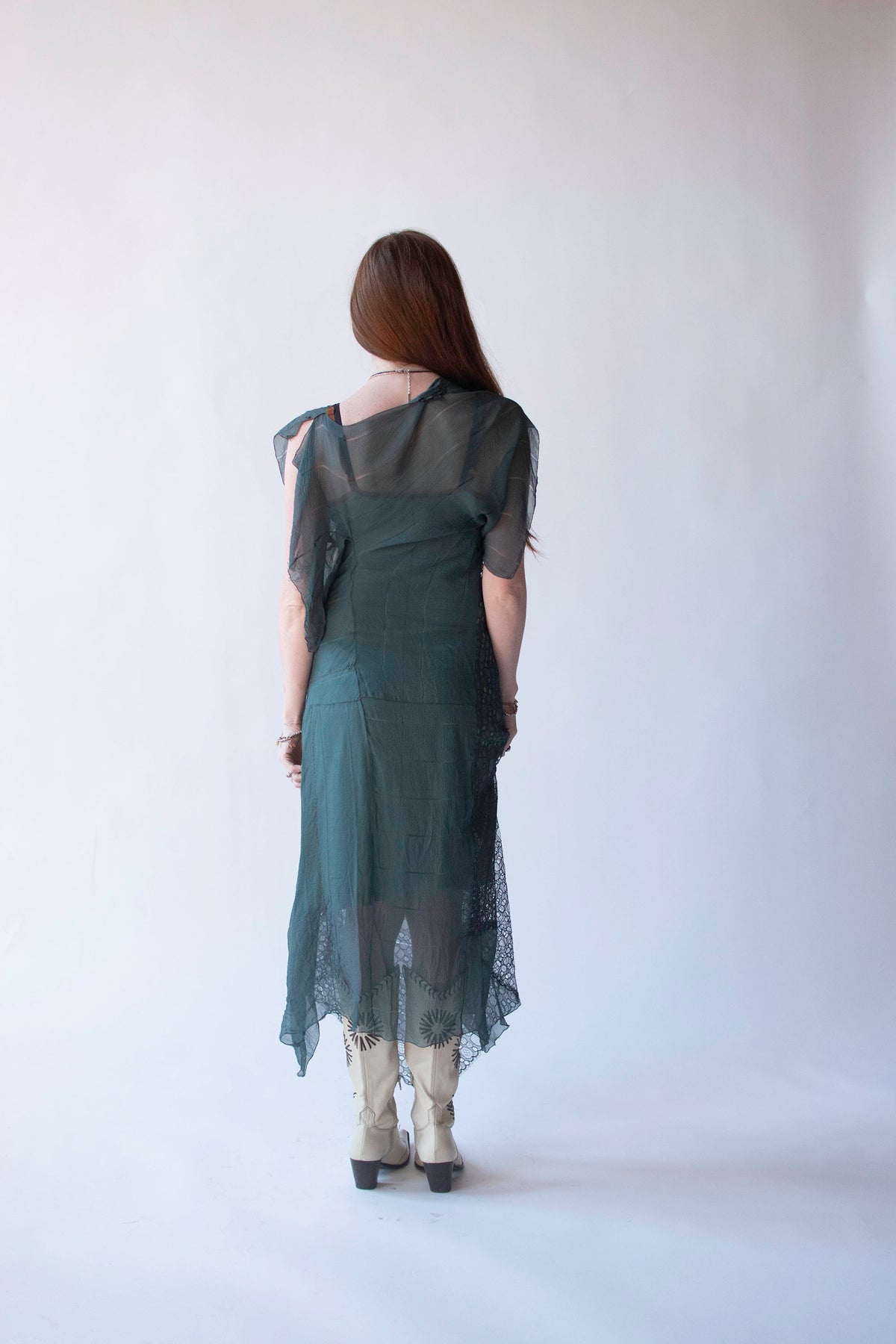 Teal Chiffon Dress | Rozae Nichols