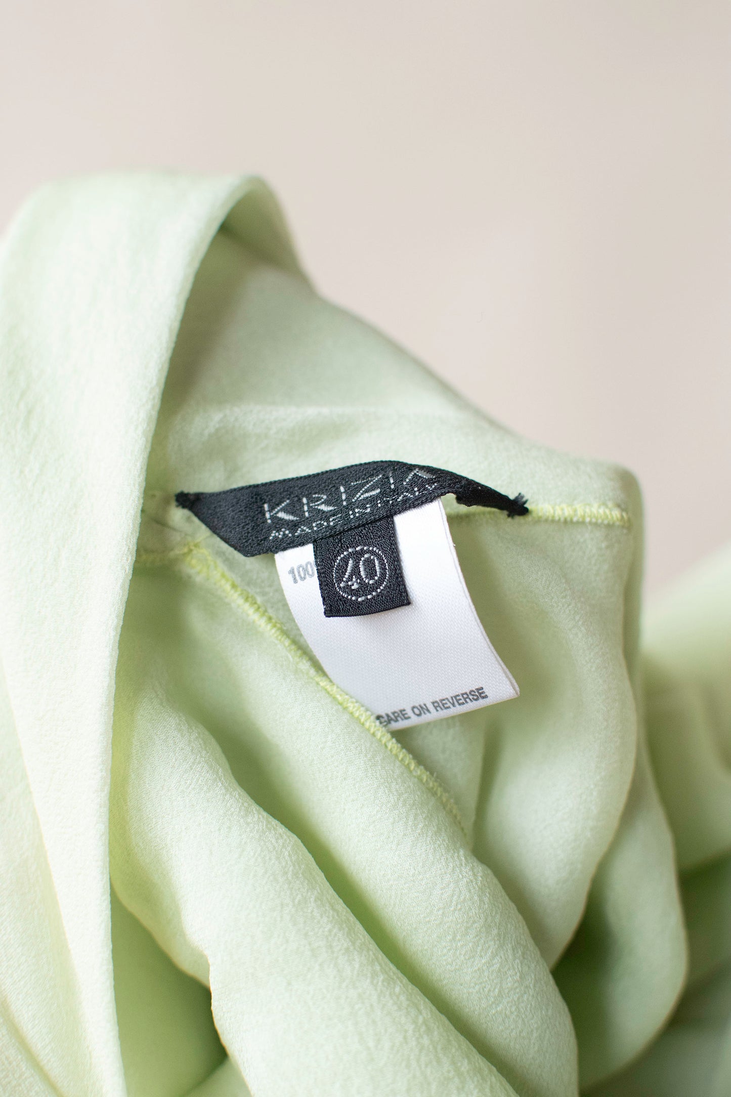 Celery Chiffon Gown | Krizia SS 2005
