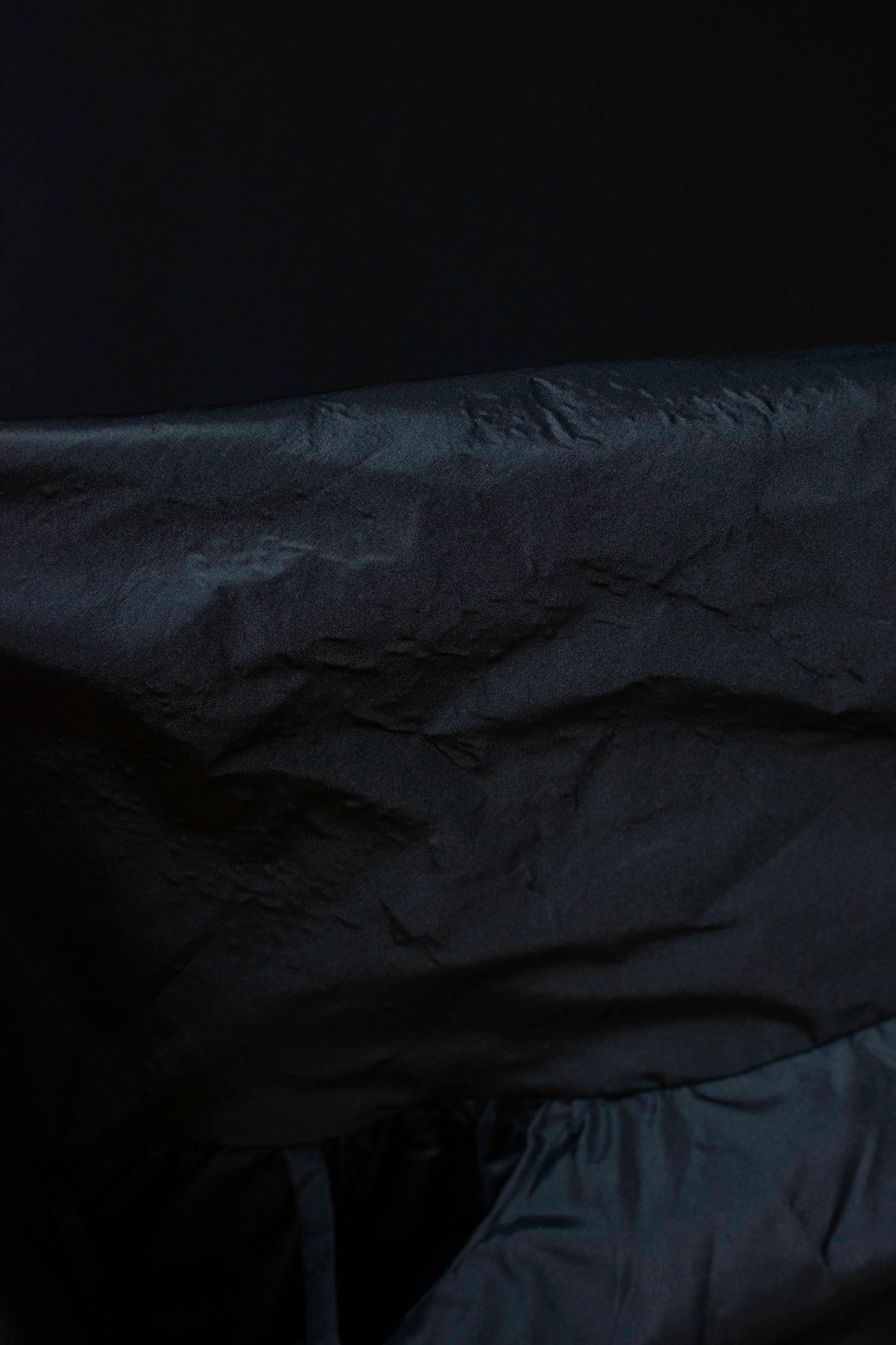 Voluminous Black Taffeta Coat | Victor Costa