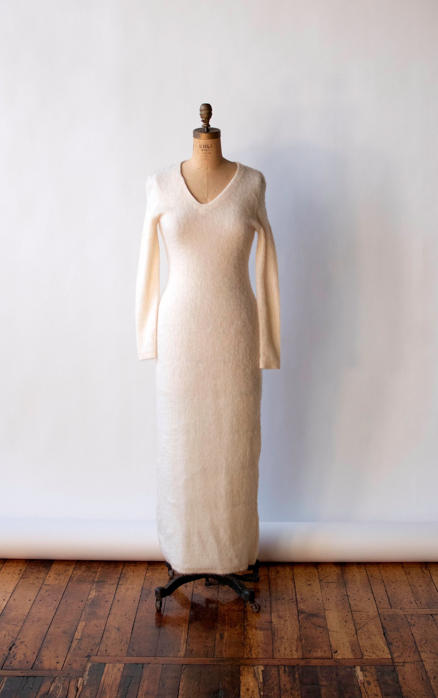 Cream Fuzzy Knit Dress| Marina Spadafora