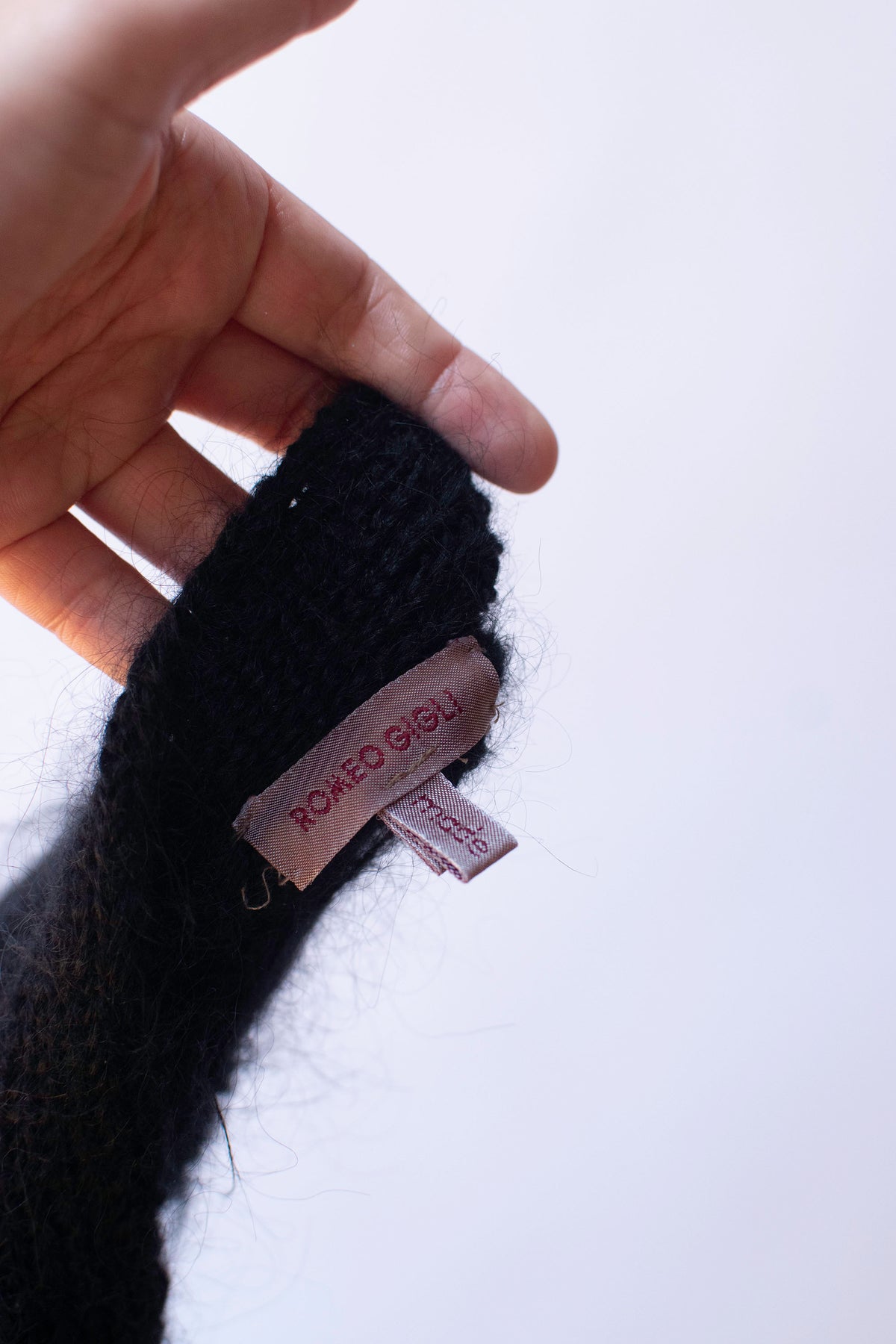 Black Mohair Cardigan | Romeo Gigli