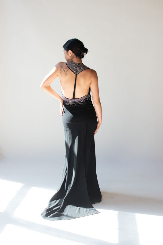 1930s Gown w/ Rhinestones | Agnes - Drecoll