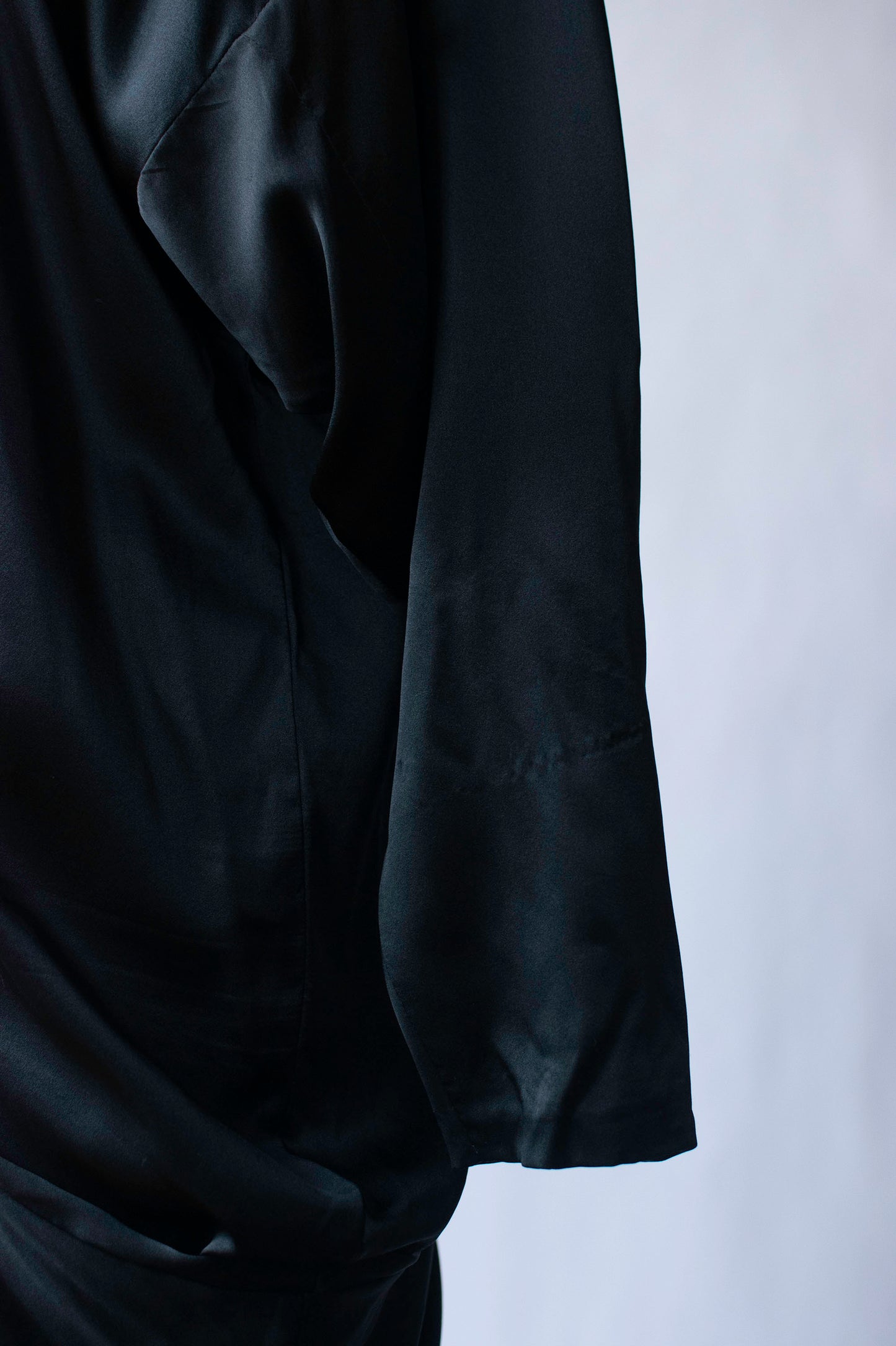 1980s Draped Silk Dress