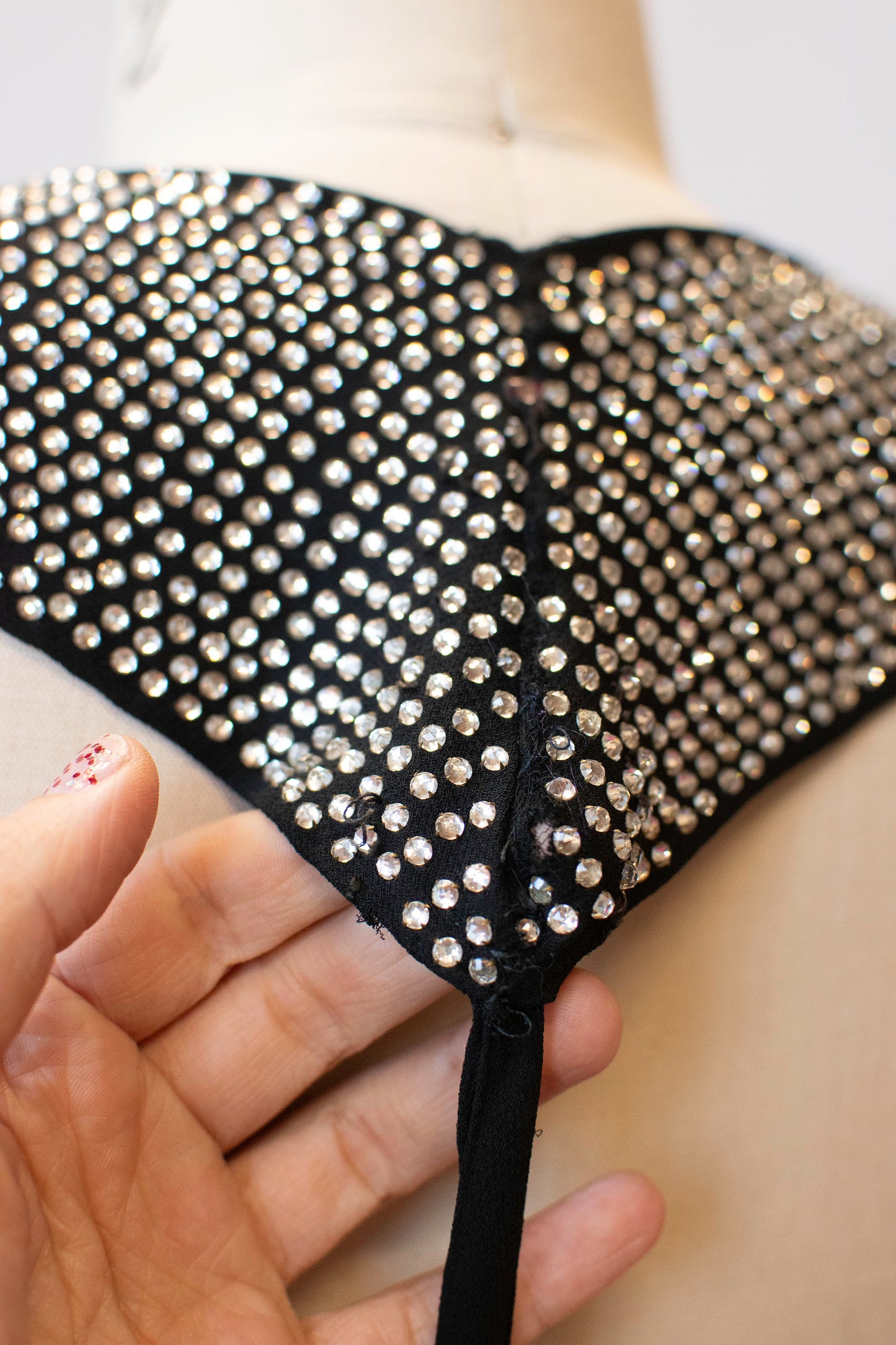 1930s Gown w/ Rhinestones | Agnes - Drecoll