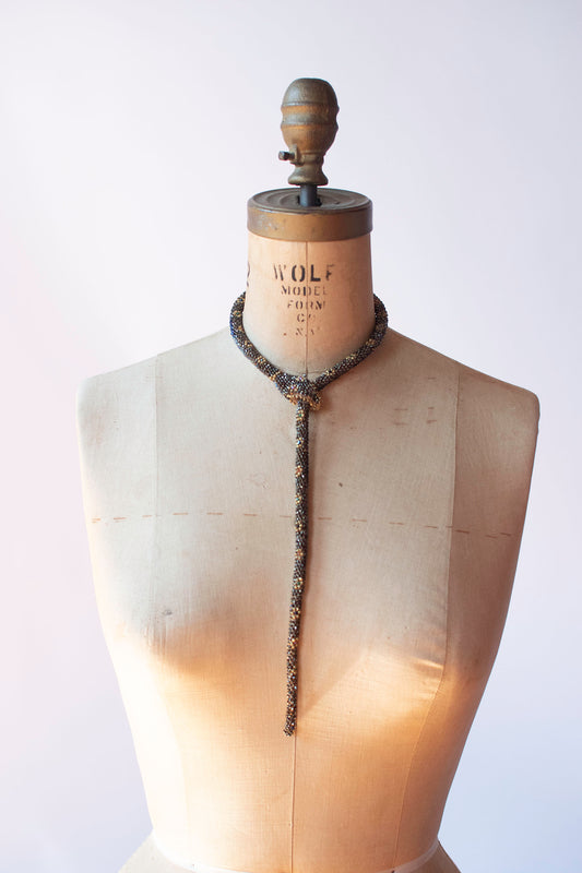 Bead Crochet Snake | Gold Gleam Flower