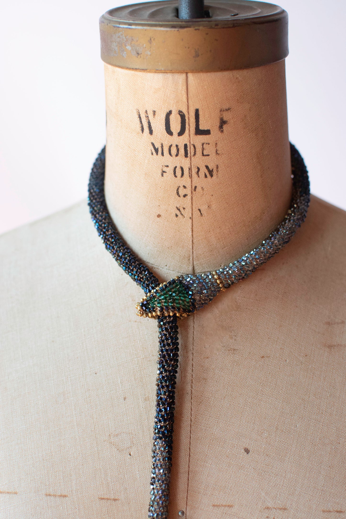 Bead Crochet Snake | Gold Gleam Flower
