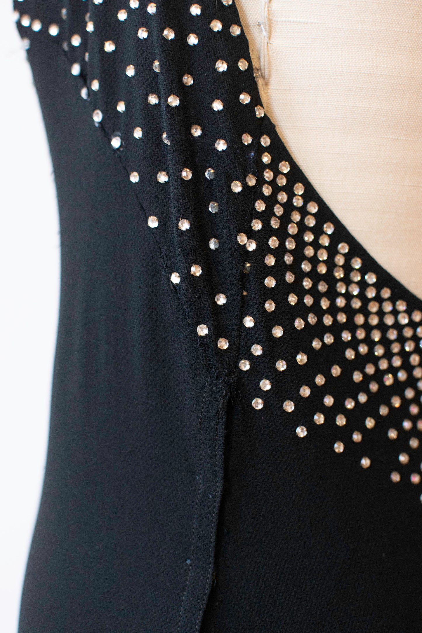 1930s Gown w/ Rhinestones | Agnes - Drecoll