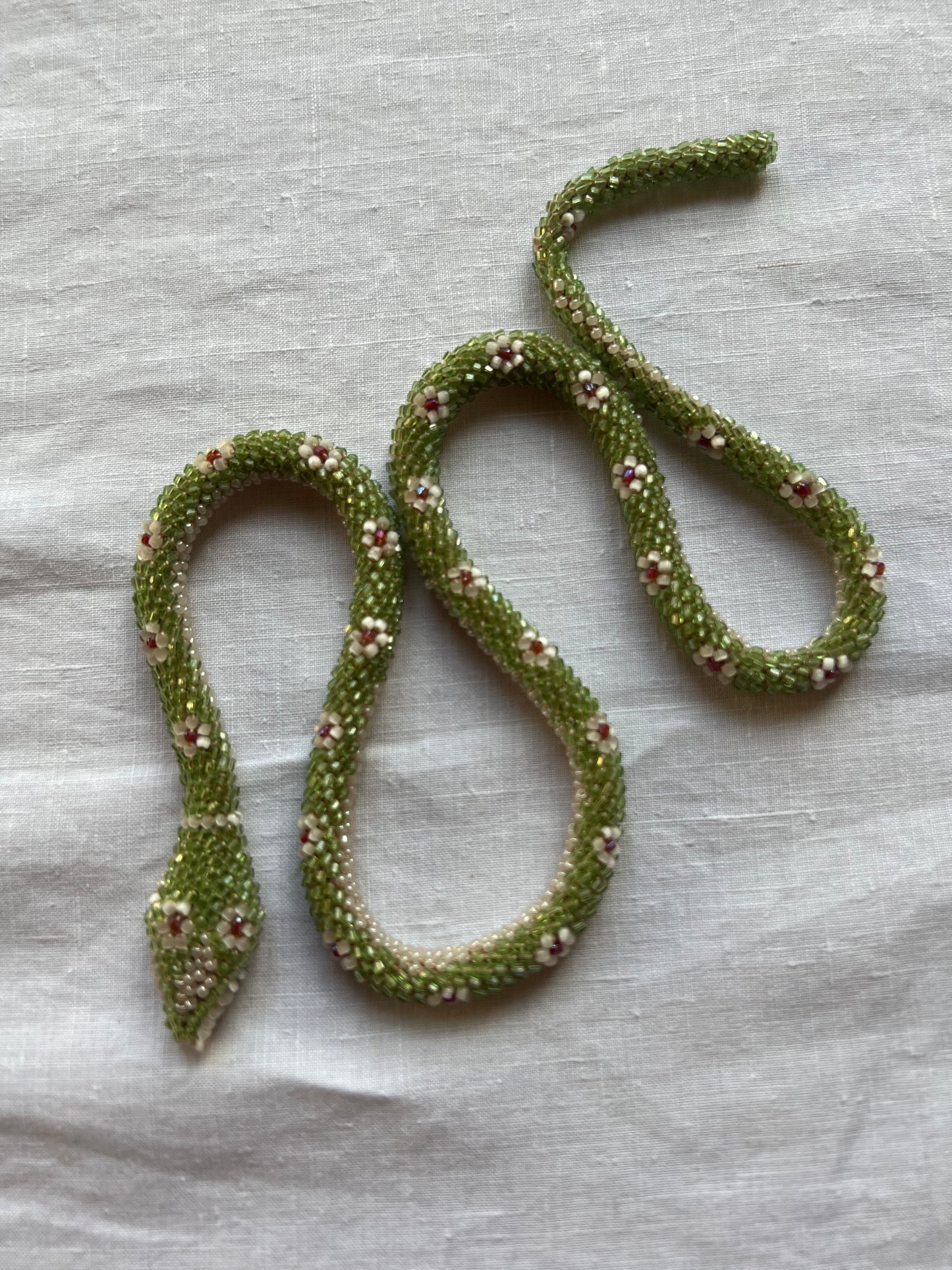 Bead Crochet Snake | Mint Flower