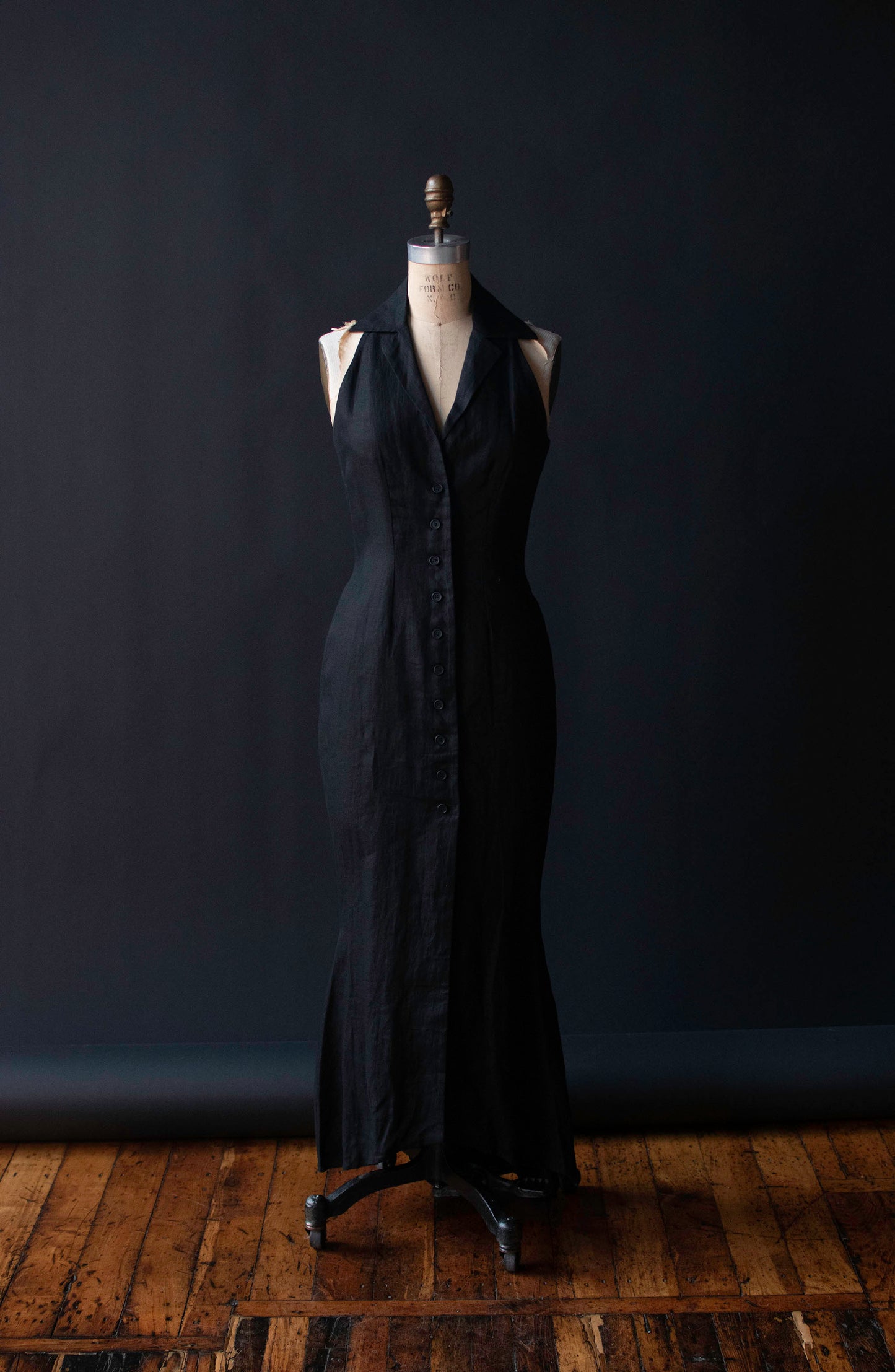 Black Linen Dress | Romeo Gigli 1996