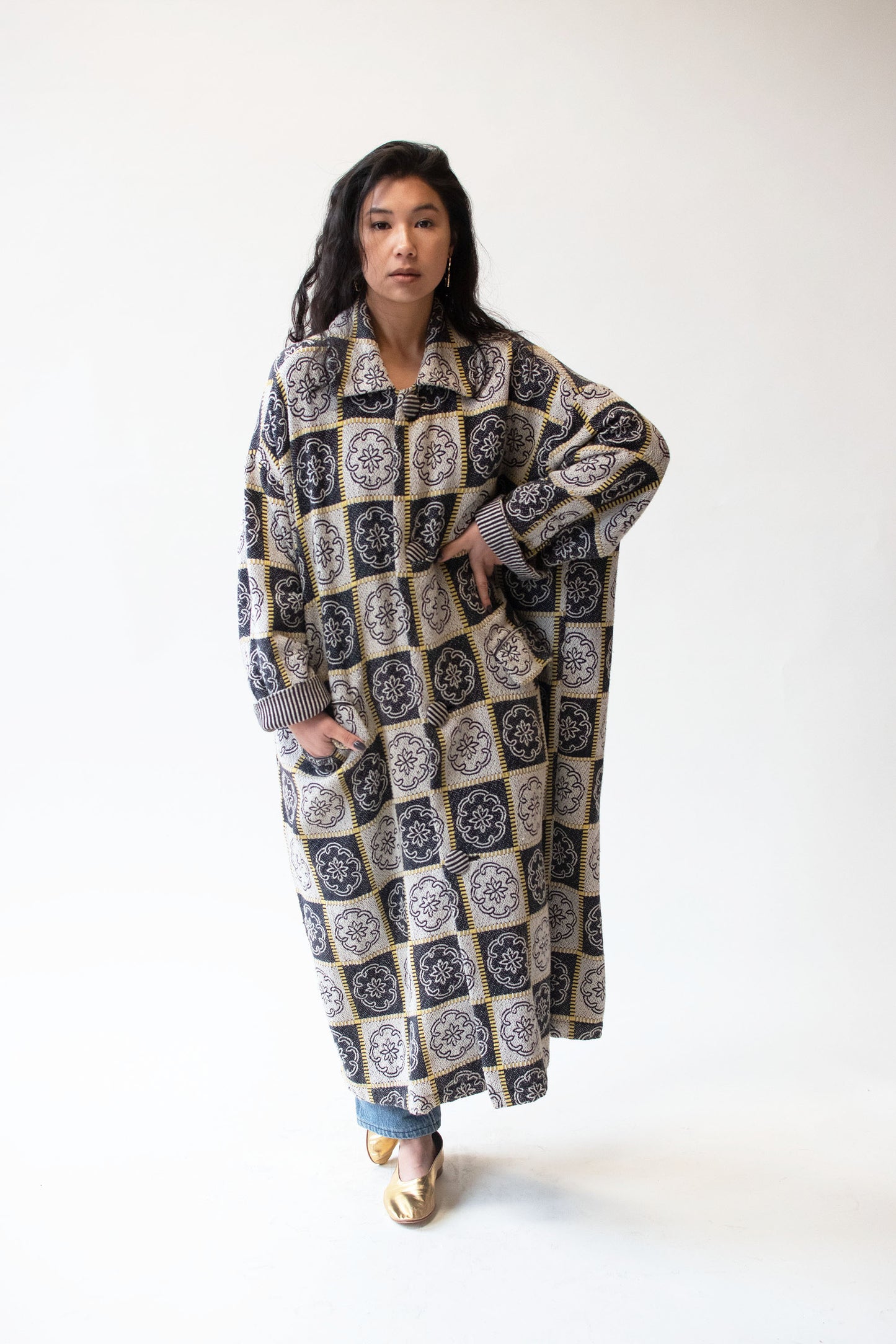 1980s Woven Coat | East Wind Code Vivienne Tam