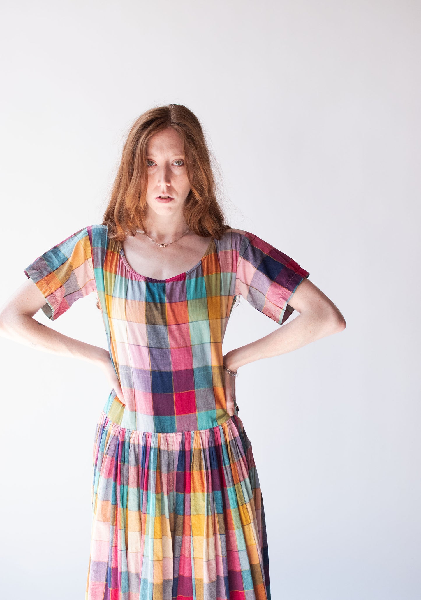 1980s Madras Dress | Norma Kamali
