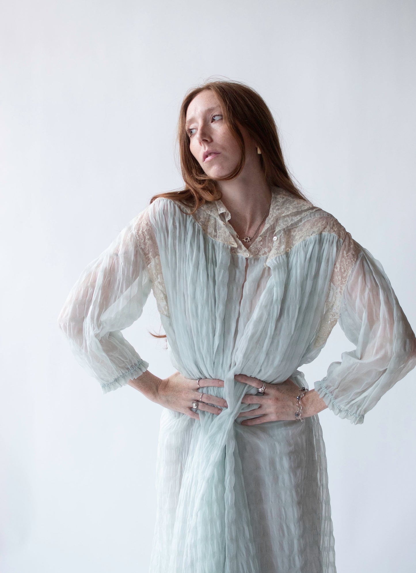 1950s Plisse Peignoir