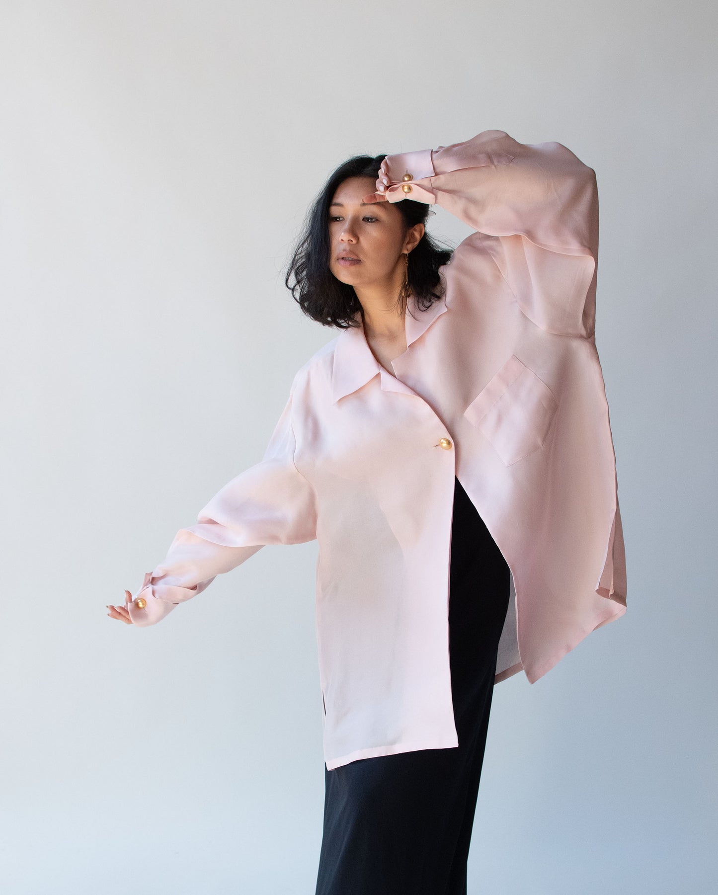 1990s Pink Silk Shirt | Gucci