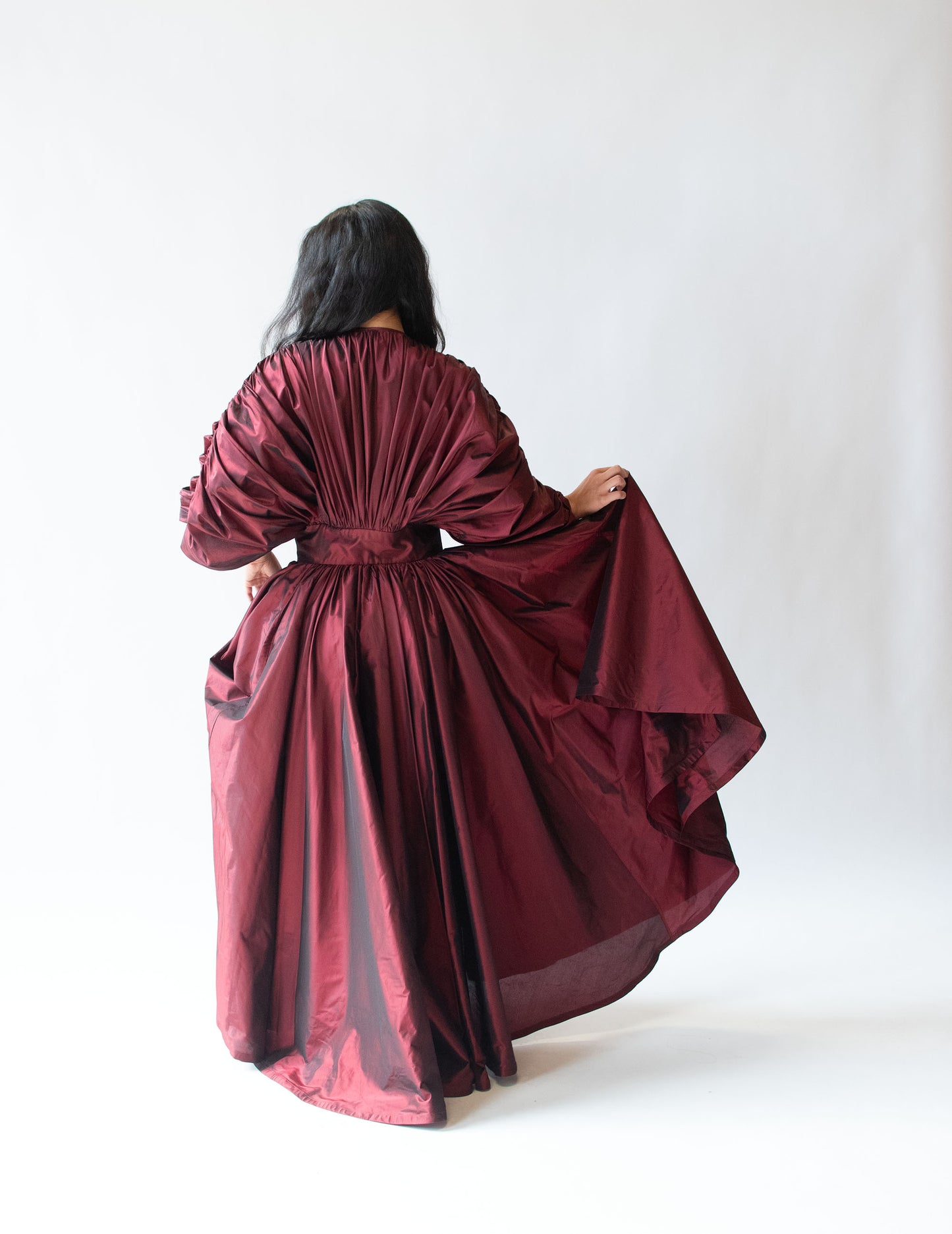1980s Sculptural Taffeta Gown