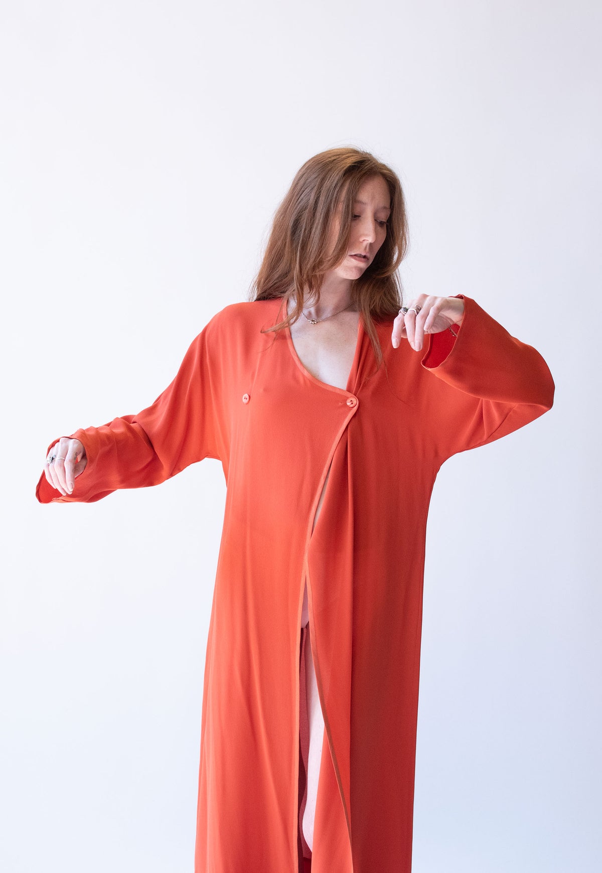 Orange Silk Duster | La Perla