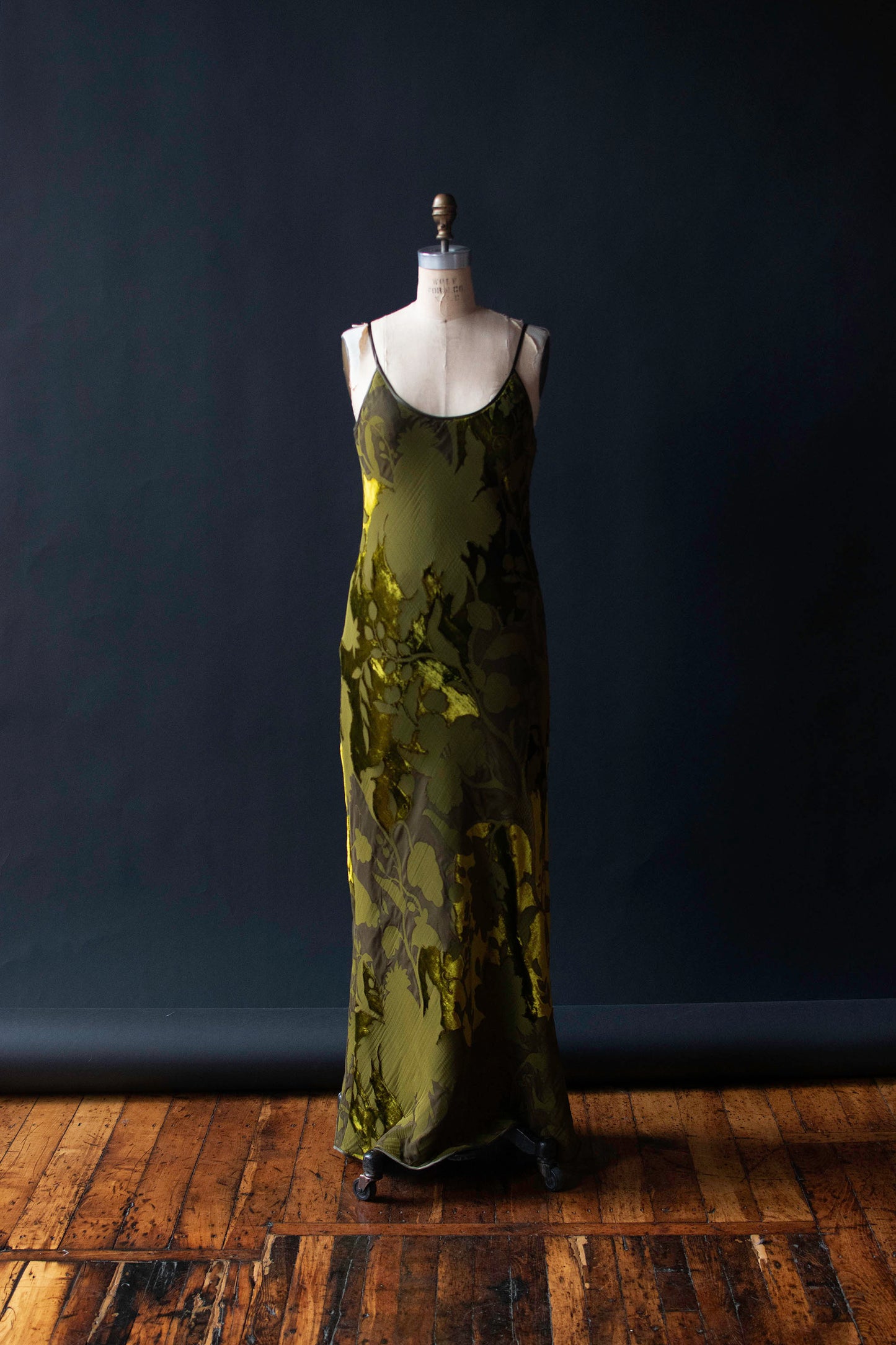 Olive Devoré Dress | Laura Biagiotti