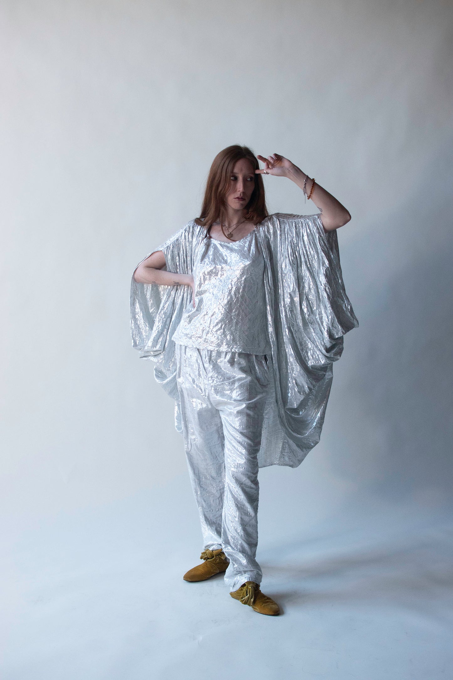 1980s Silver Metallic set