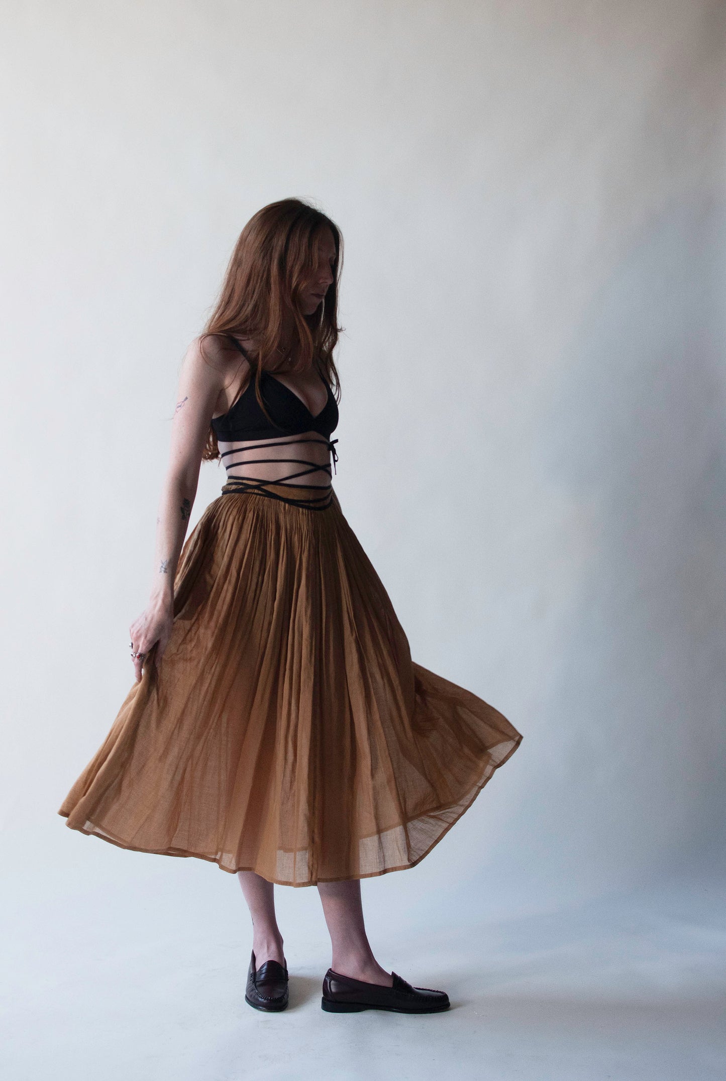 Pleated Skirt W/ Ties | Geoffrey Beene Beene Bag