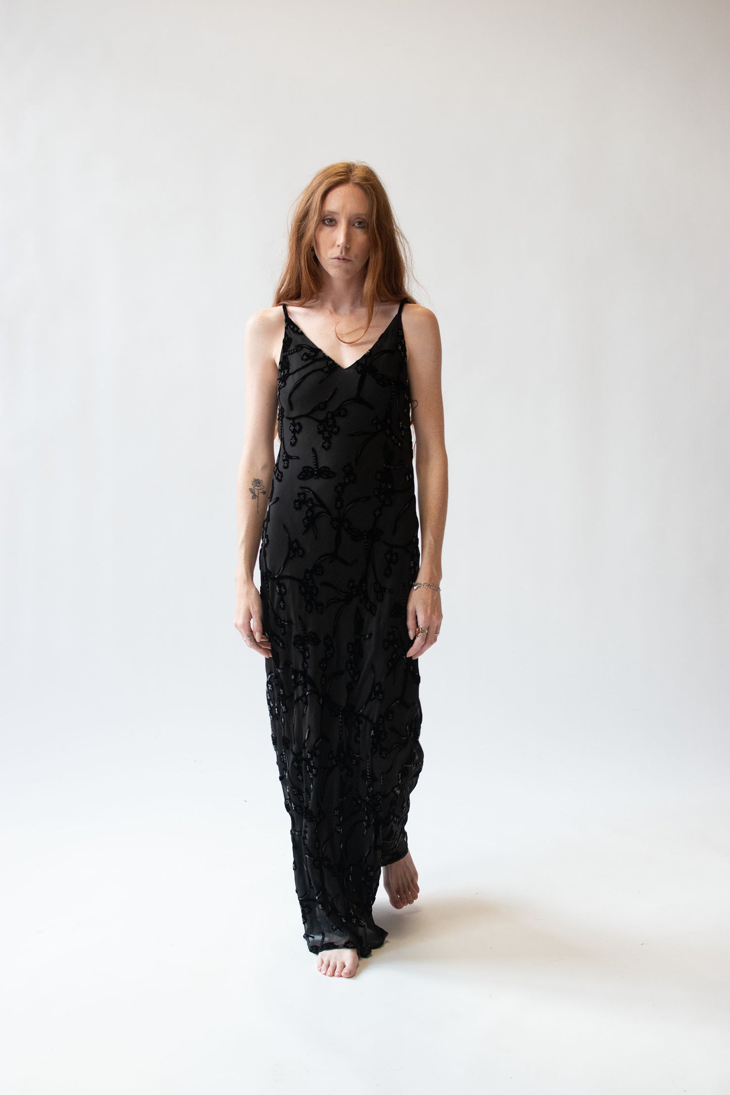 1990s Bias Cut Devore Dress