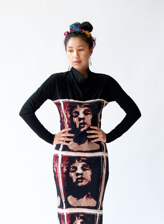1990s Portrait Print Dress | Jean Paul Gaultier