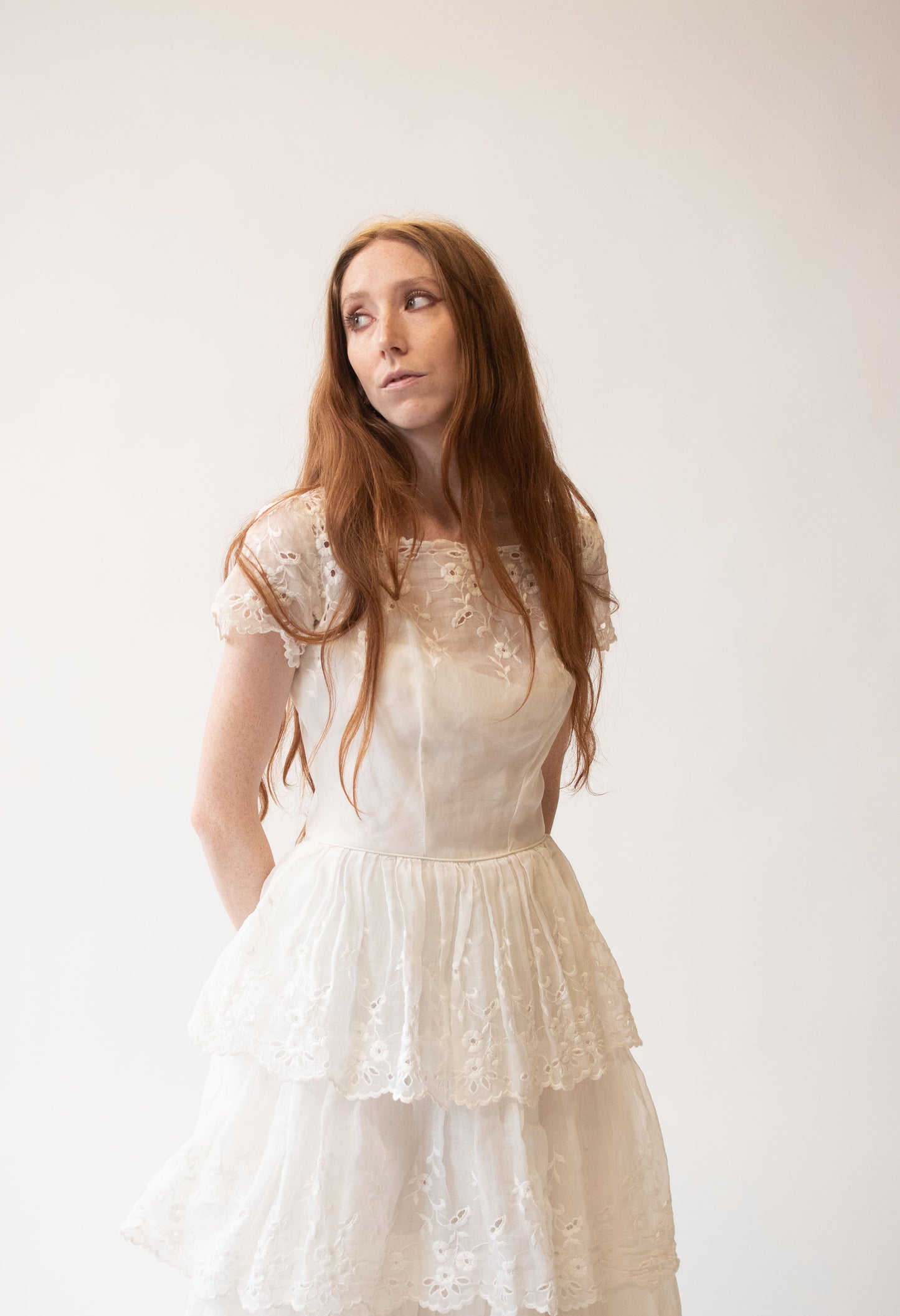 1950s Eyelet Wedding Dress