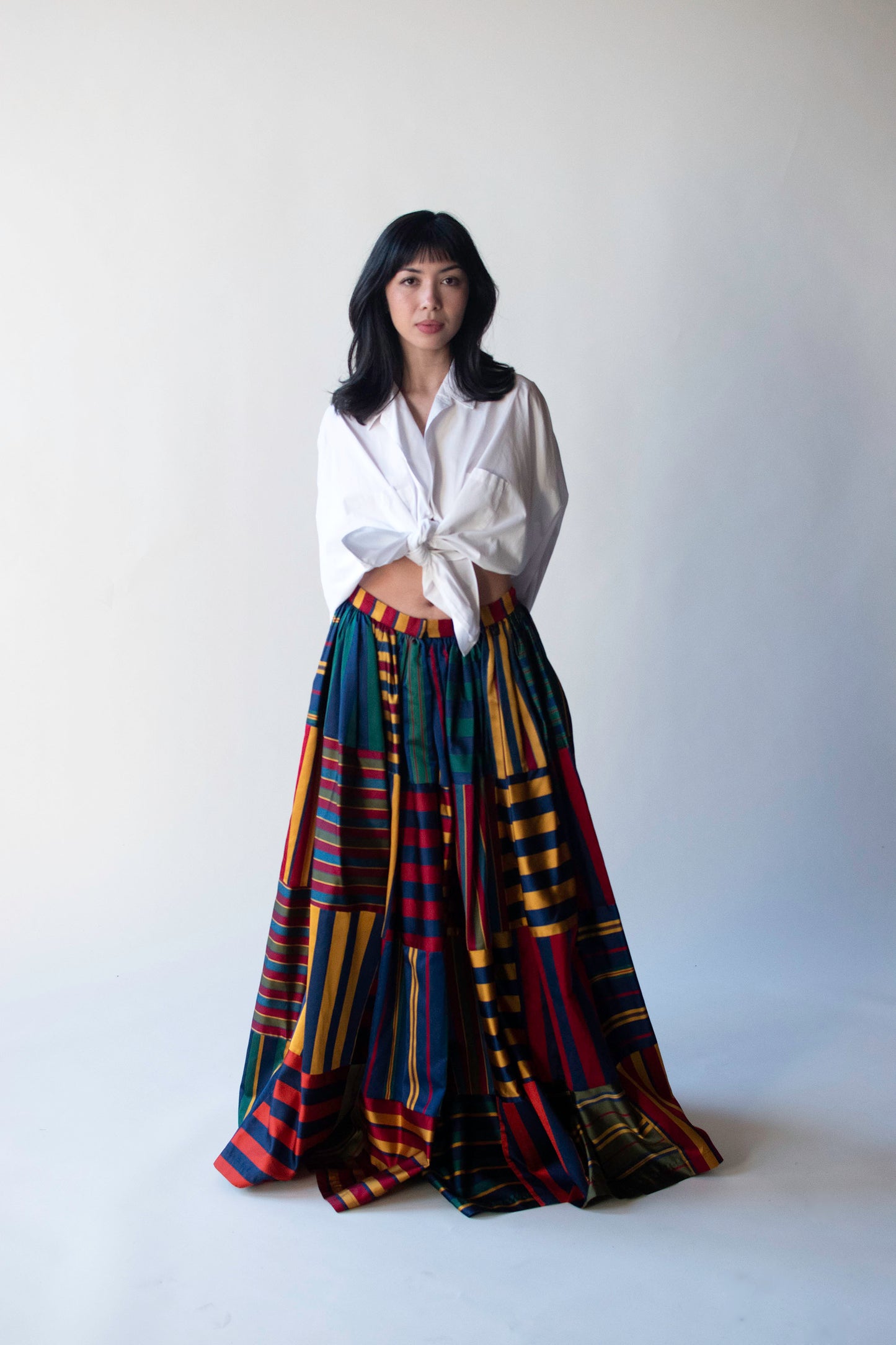 Striped Silk Skirt | Todd Oldham