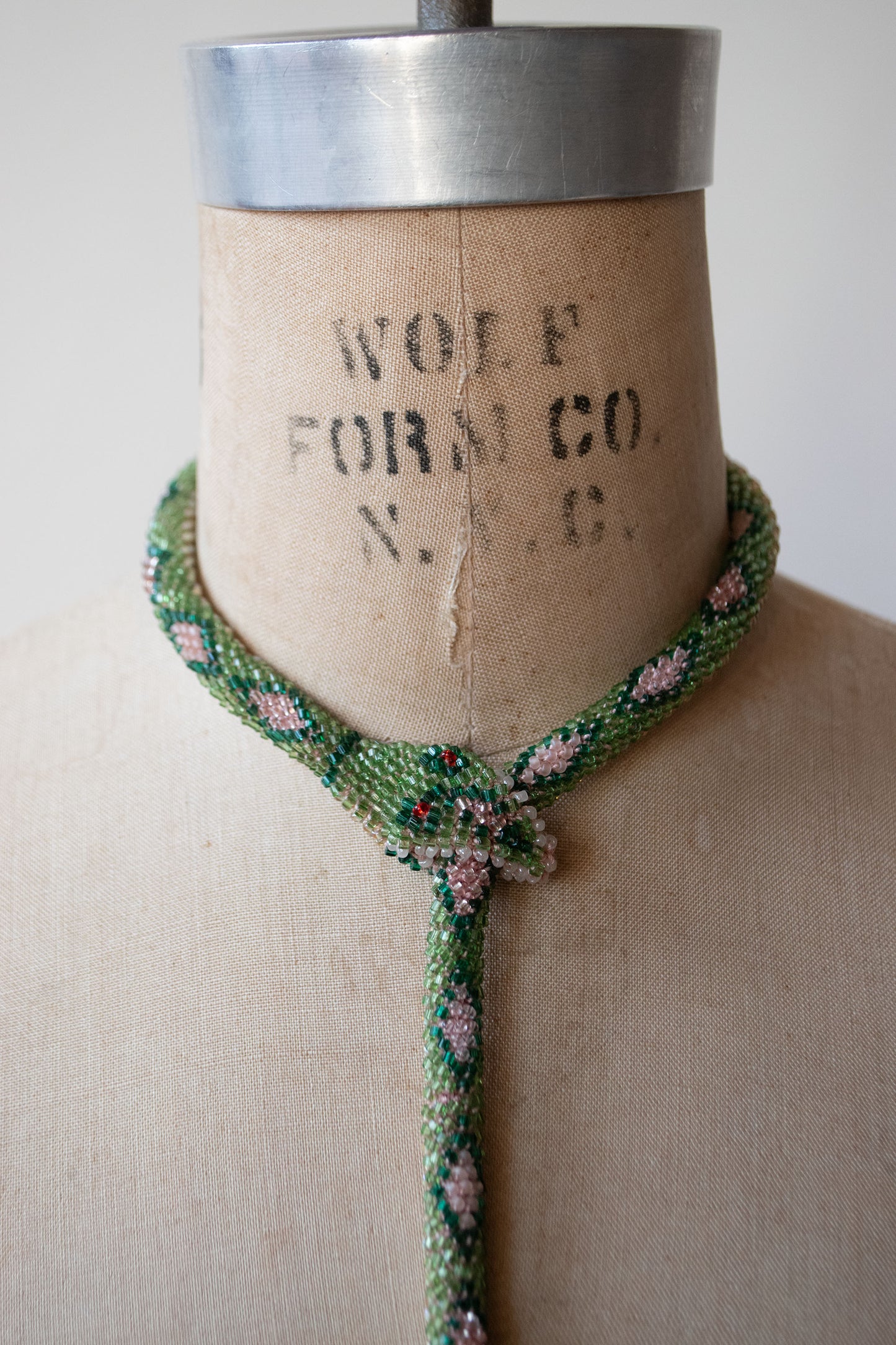 Bead Crochet Snake | Green