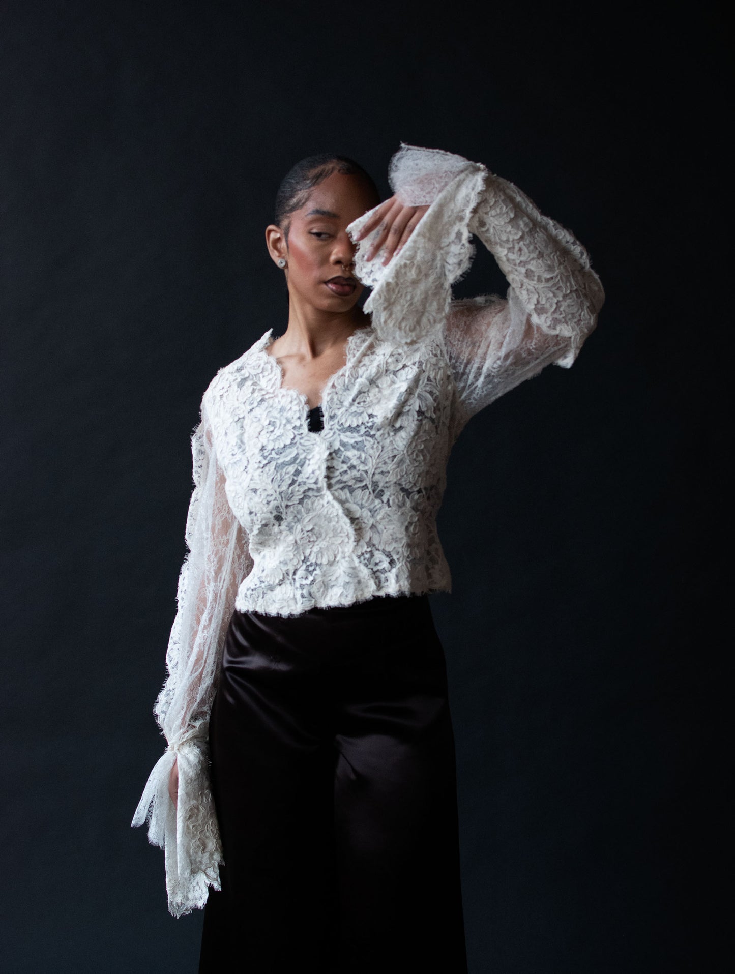 1990s Lace Blouse | Bill Blass