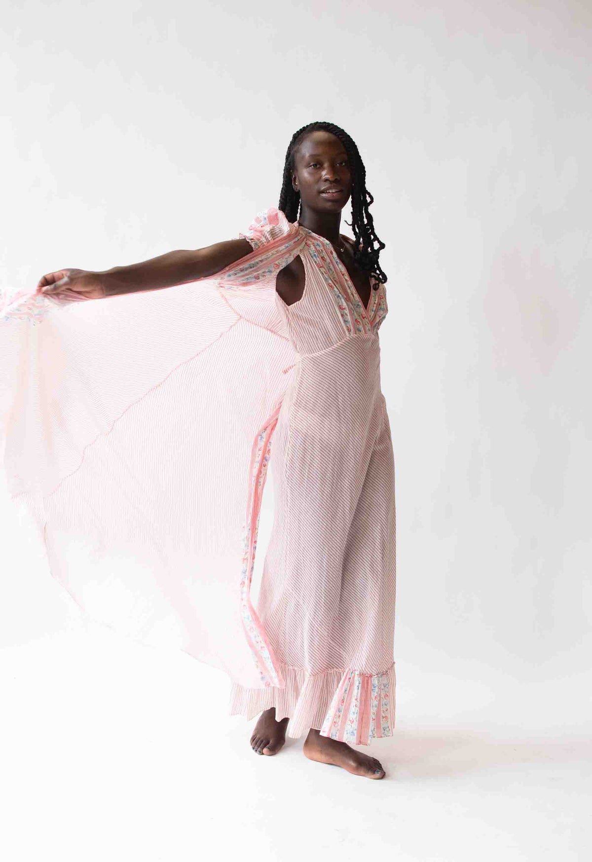 1940s Cotton Peignoir
