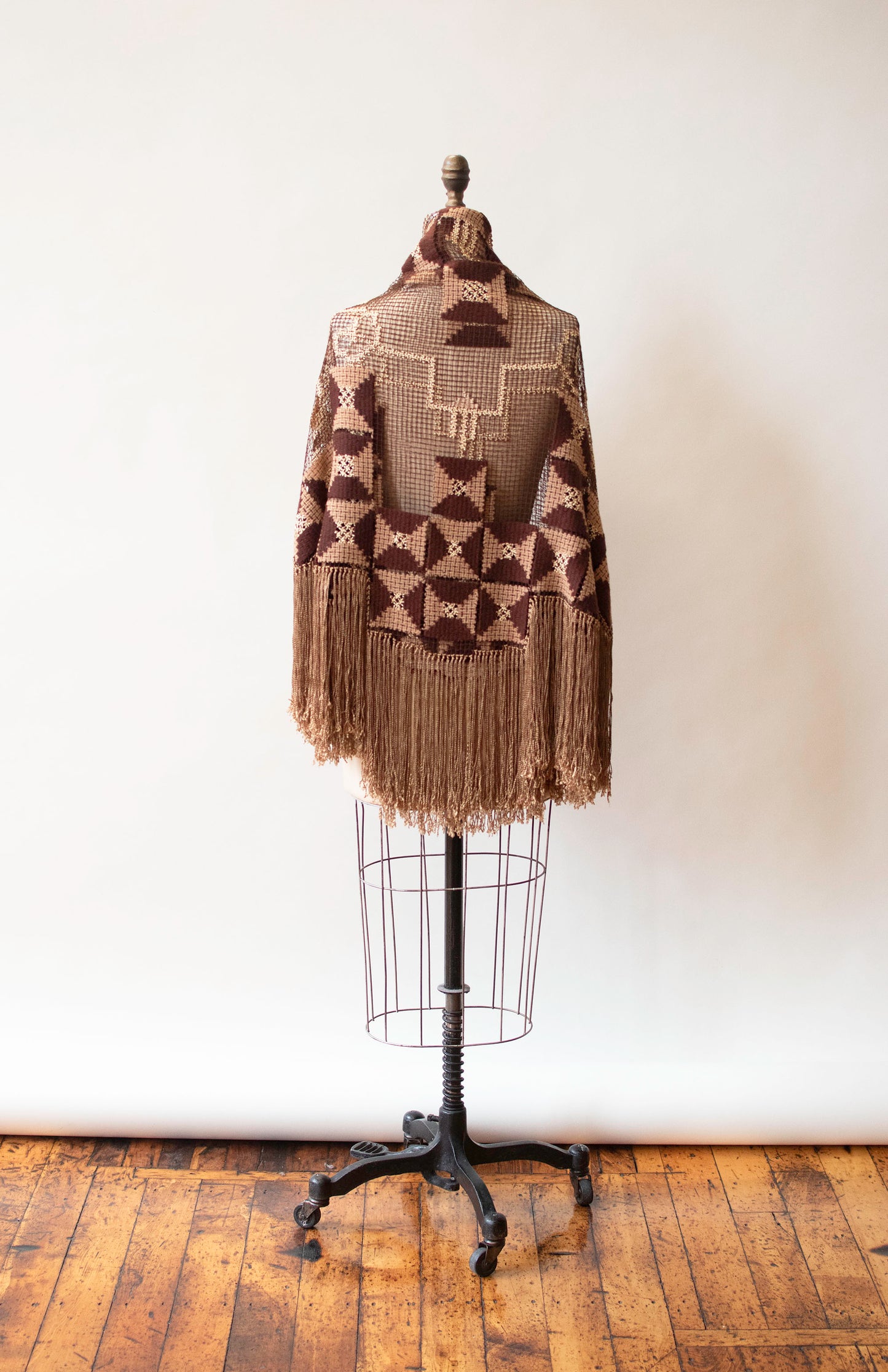 1920s Crochet Fringe Shawl