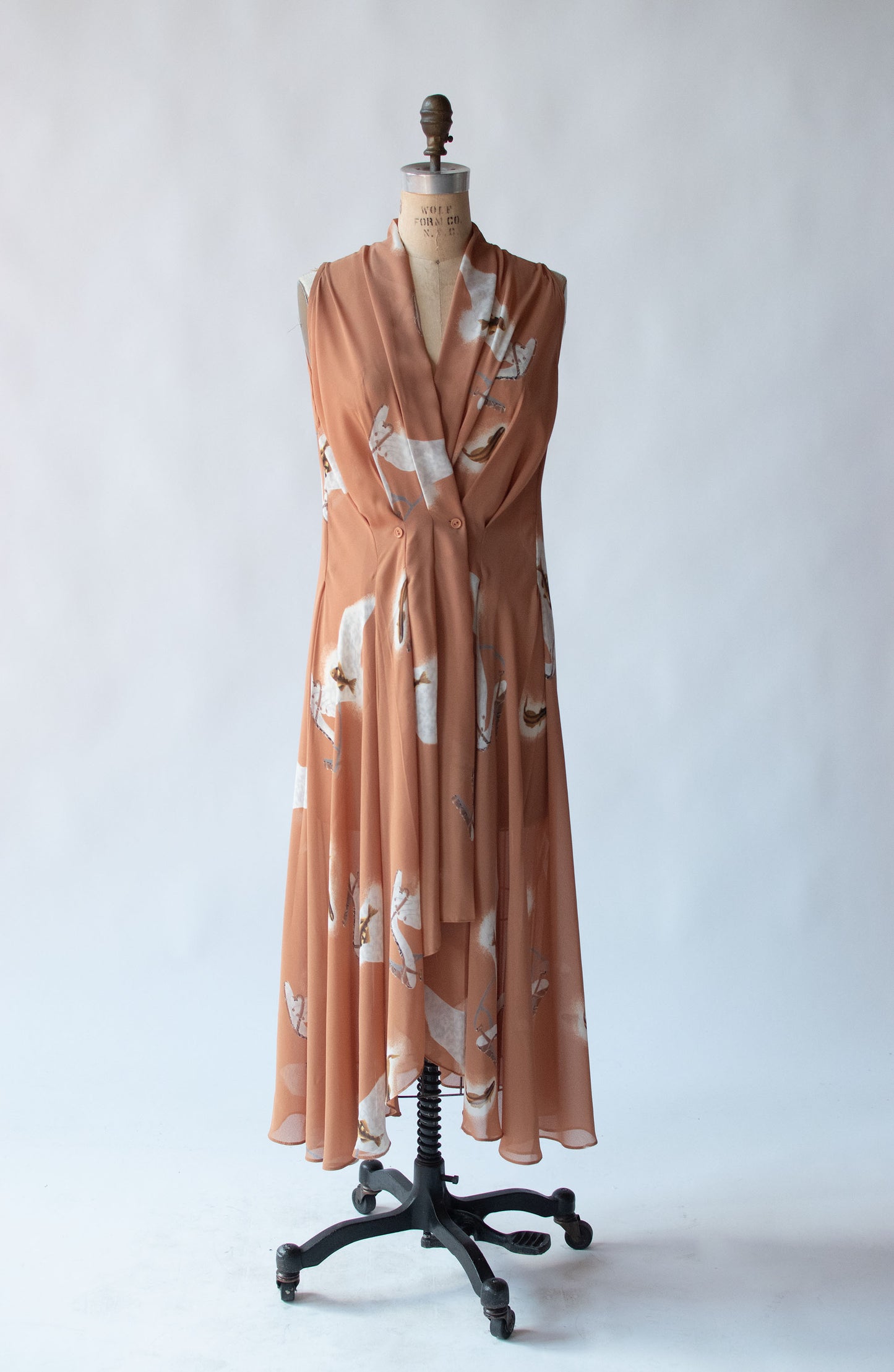 1970s Surrealist Print Dress | Nicole Miller P.J. Walsh