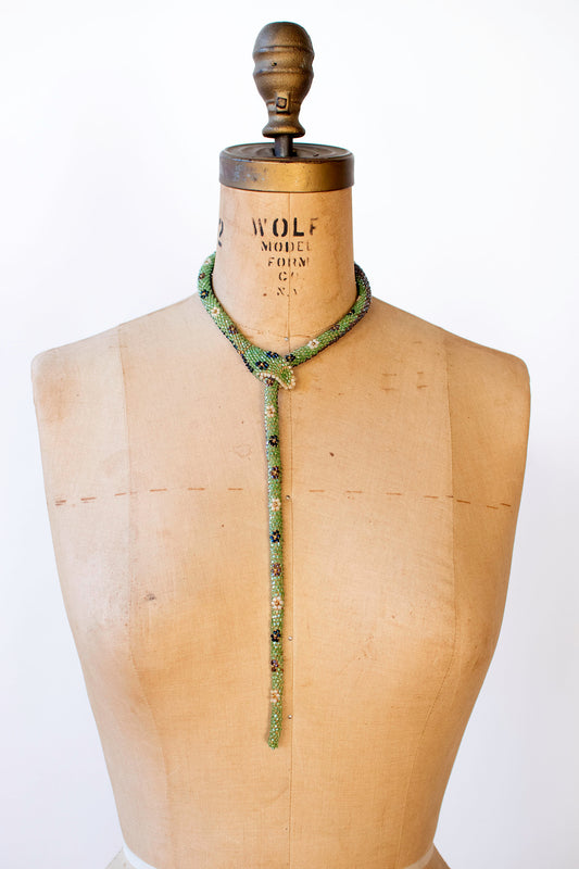 Bead Crochet Snake | Peridot Flower