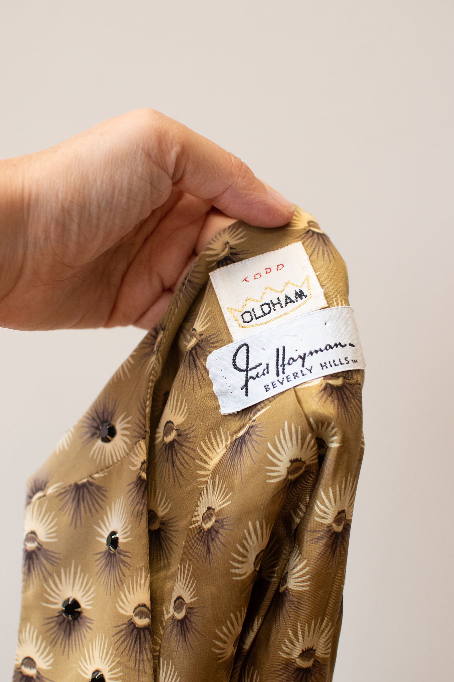 Upholstry Print Silk Vest | Todd Oldham F/W 1992