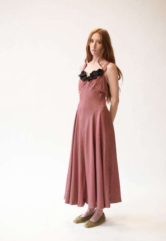 1930s Striped Sundress