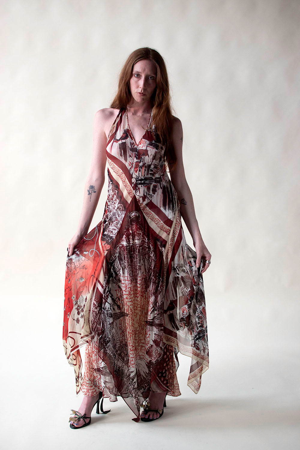 Chiffon Halter Dress | Jean Paul Gaultier SS 2001 Chiffon Halter Dress | Jean Paul Gaultier SS 2001