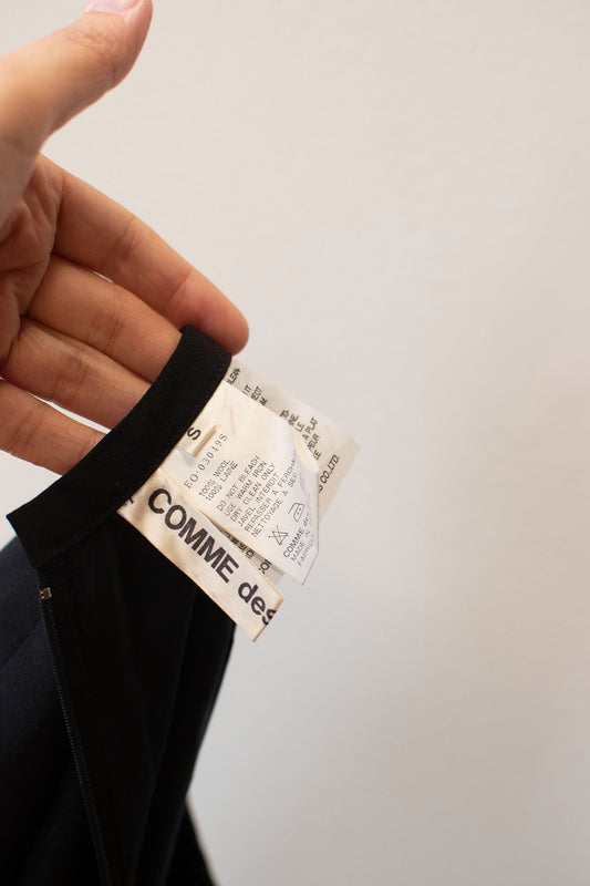 Black Wool Cocoon Dress | Comme Des Garcons F/W 1990