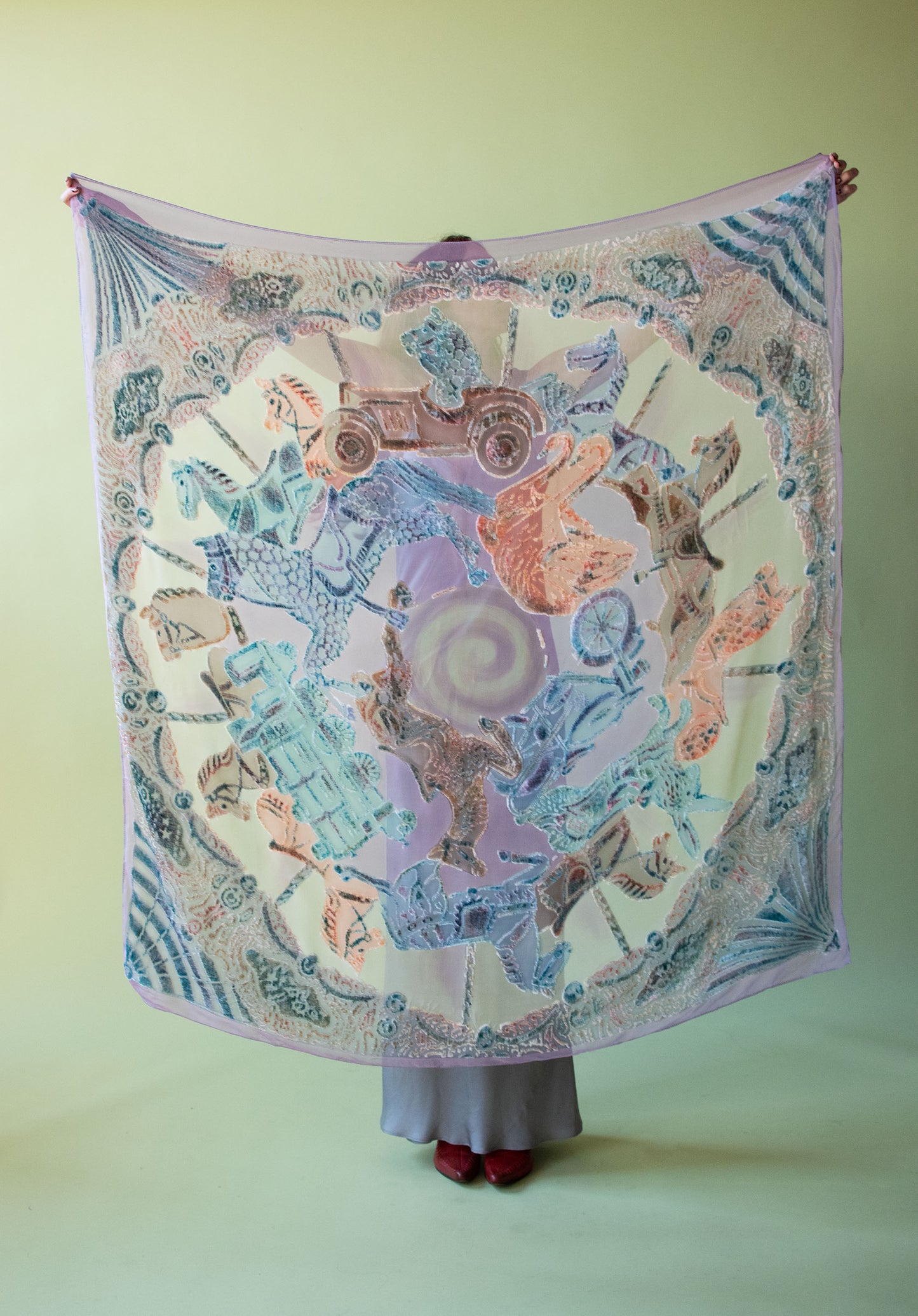 Burnout Silk Scarf | Vionnet