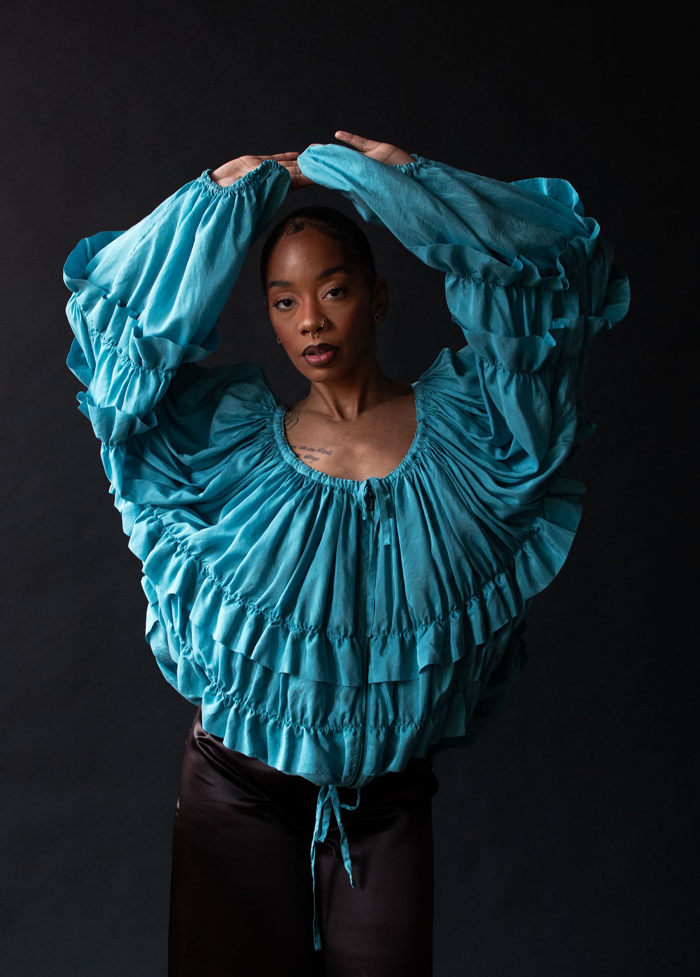 Ruffled Silk Jacket | Jean Paul Gaultier