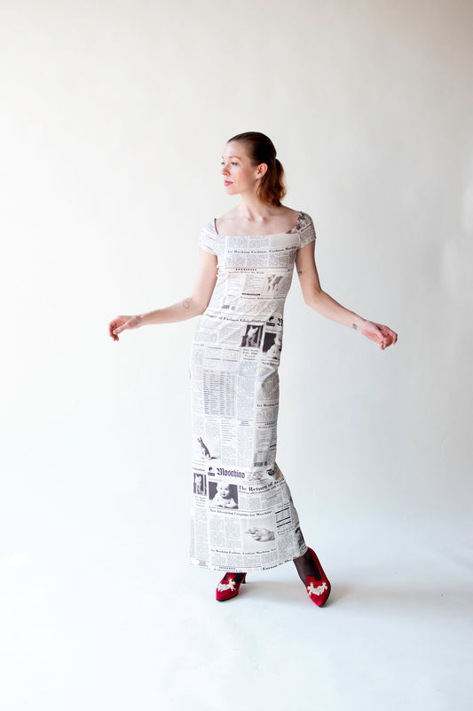 Newspaper Print Dress | Moschino