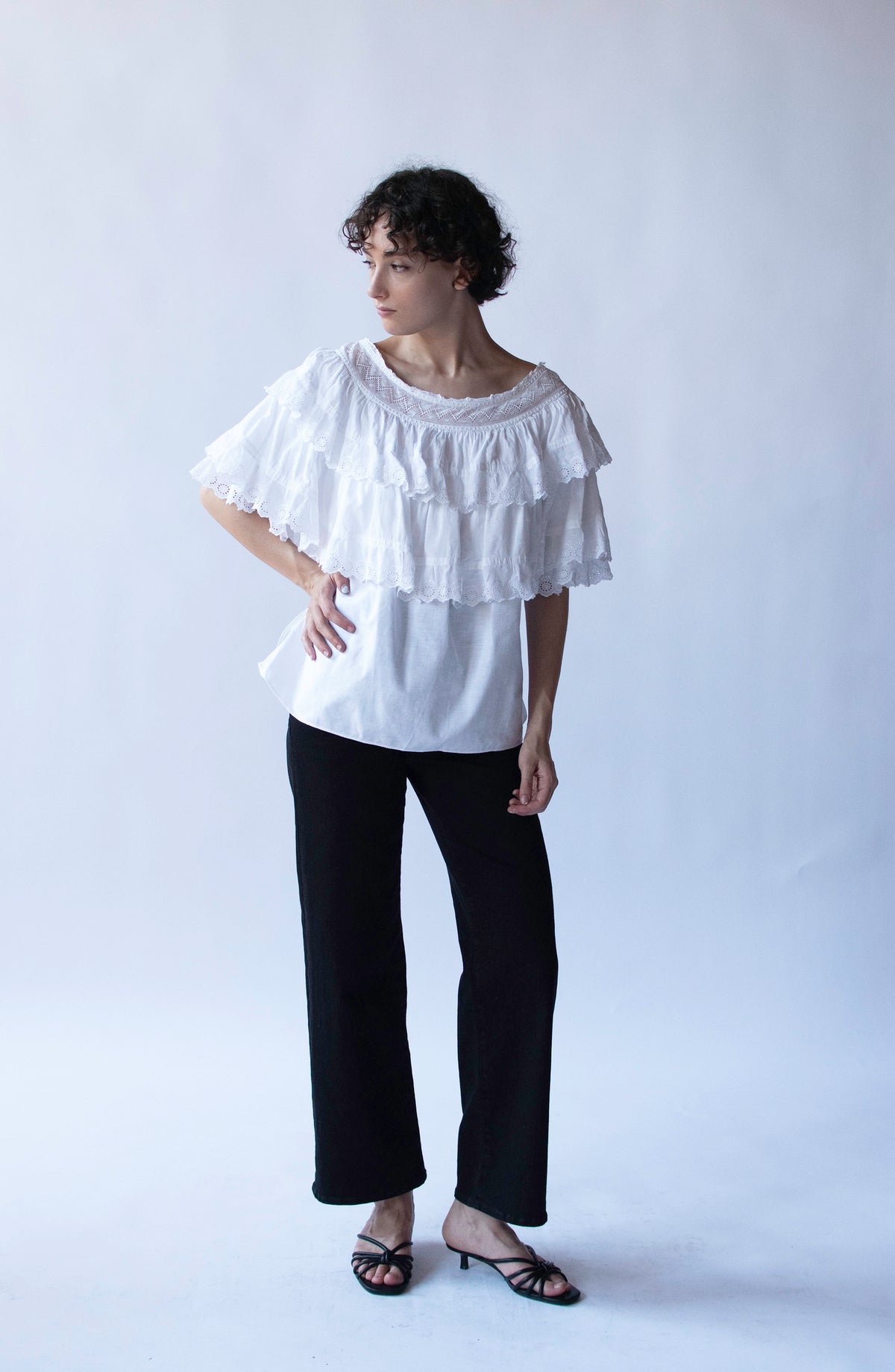 Ruffled White Shirt
