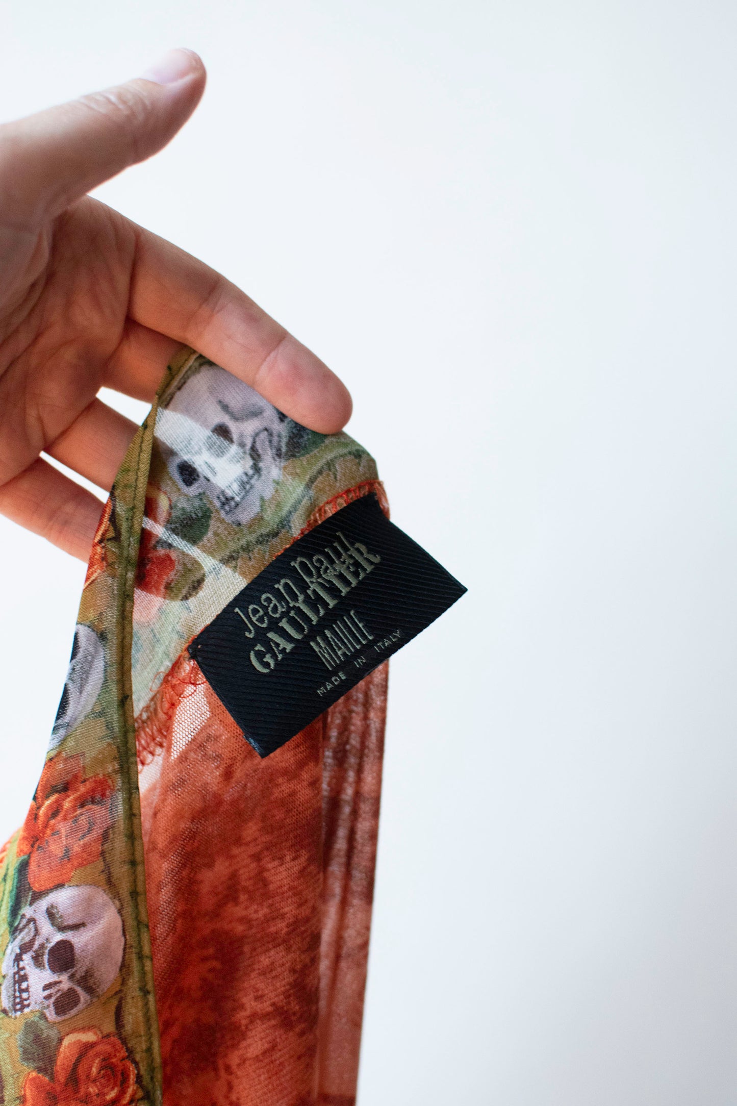 Printed Mesh Long Sleeve Top | Jean Paul Gaultier SS 1998